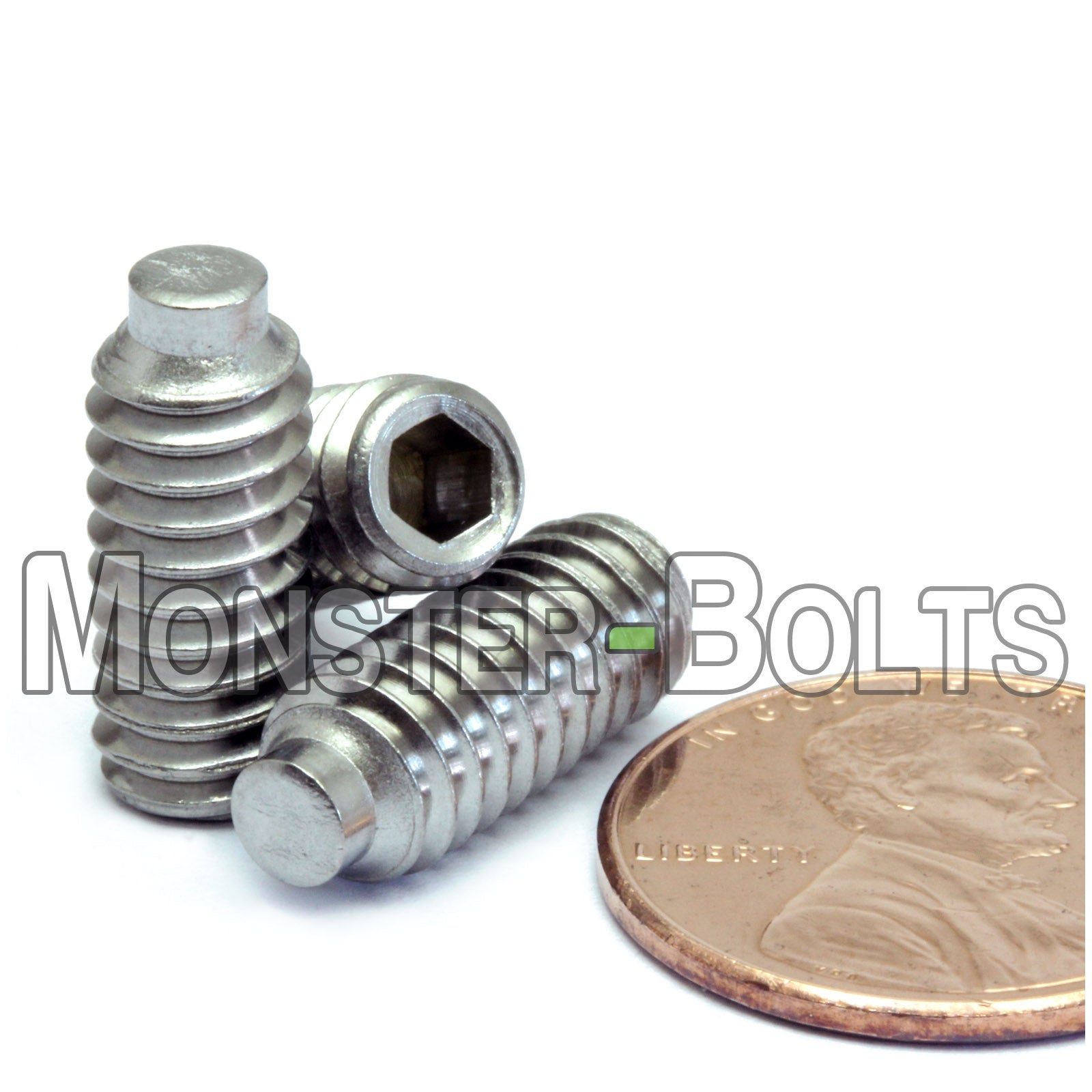 Bulk 1/4"-20 Socket Set Screws, 1/2 Dog Point, Stainless Steel A2 (18-8)