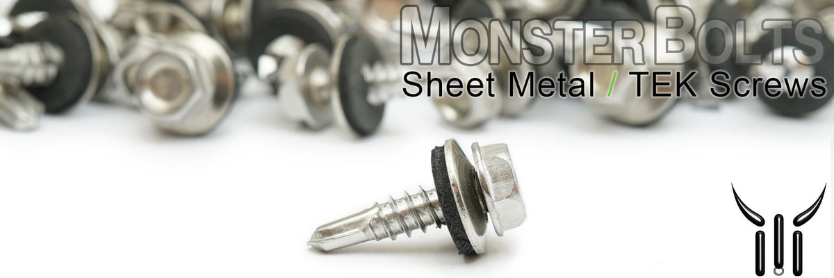 Self-Drilling sheet metal screws with EPDM washers. Metal roofing screws.