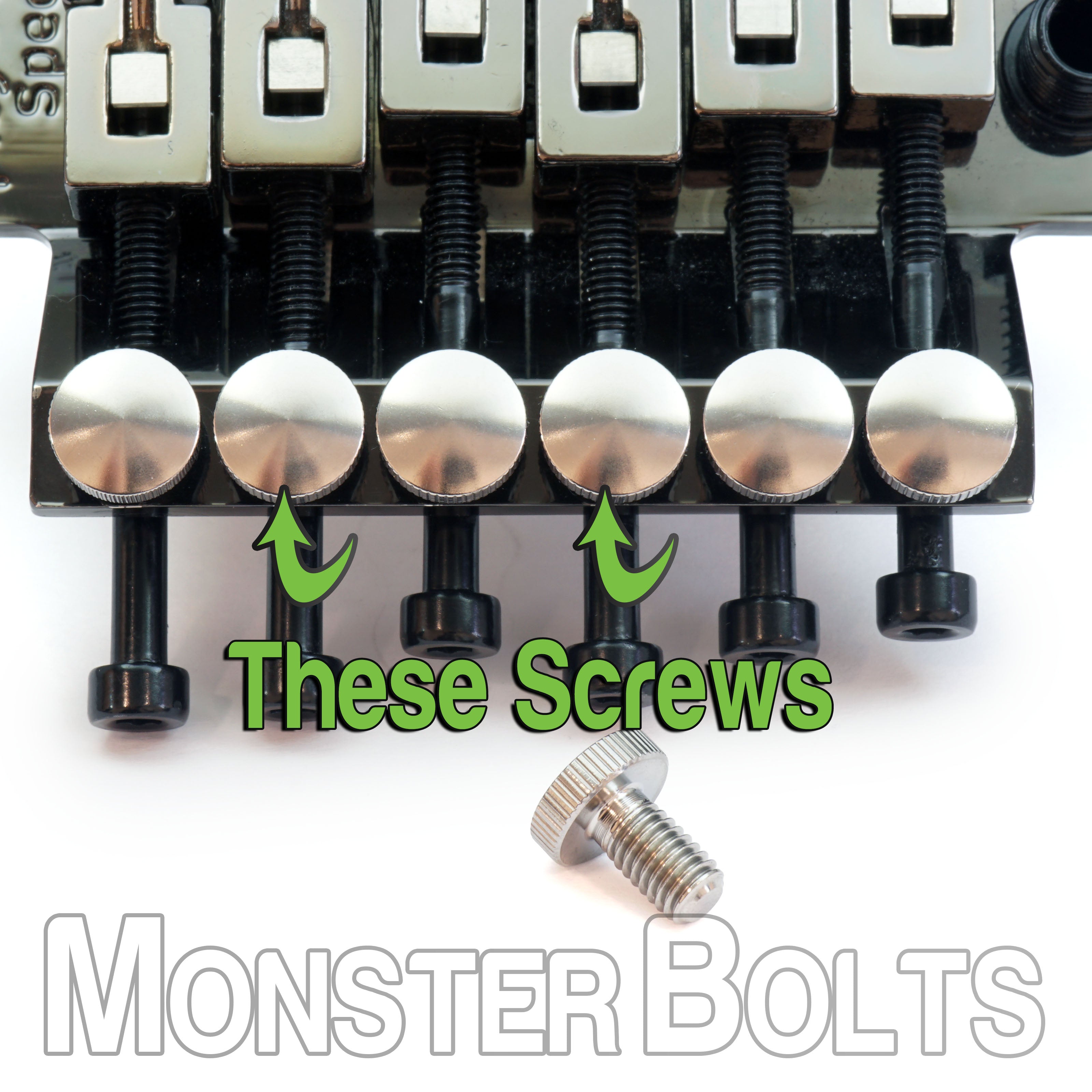 Titanium Fine Tuners – Floyd Rose® Style Tremolo – Precision Lightweight Upgrade – Monster Bolts
