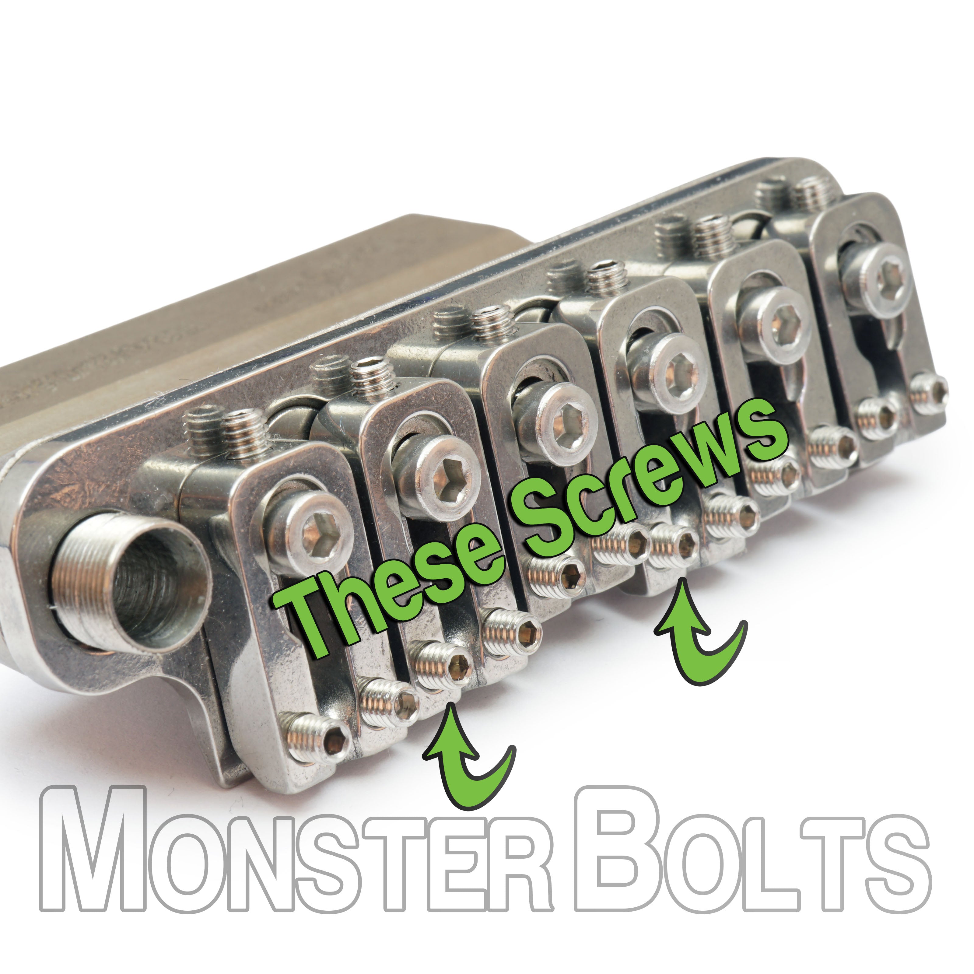 VegaTrem VT1 (Strat) Saddle Height Screws — 12-Piece Set in Stainless Steel