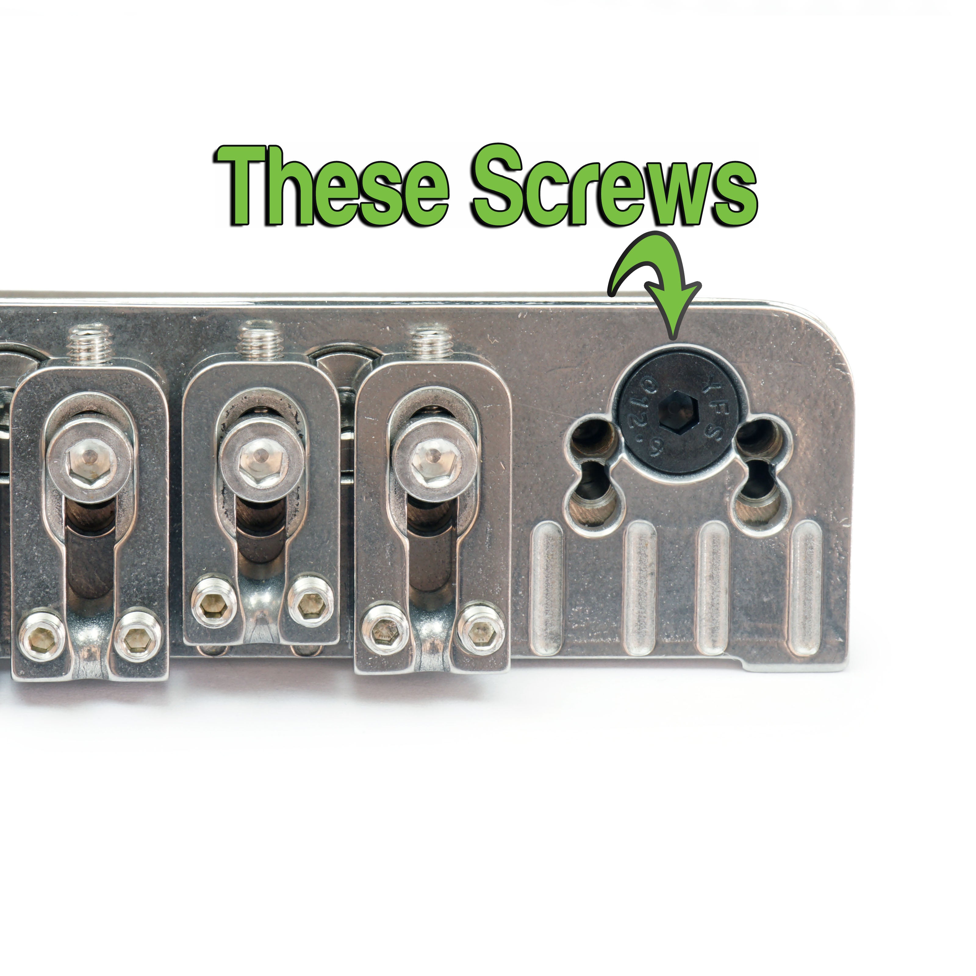 Tremolo Plate Mounting Screws for VegaTrem VT1 — Black, Stainless, or Titanium (Set of 3)