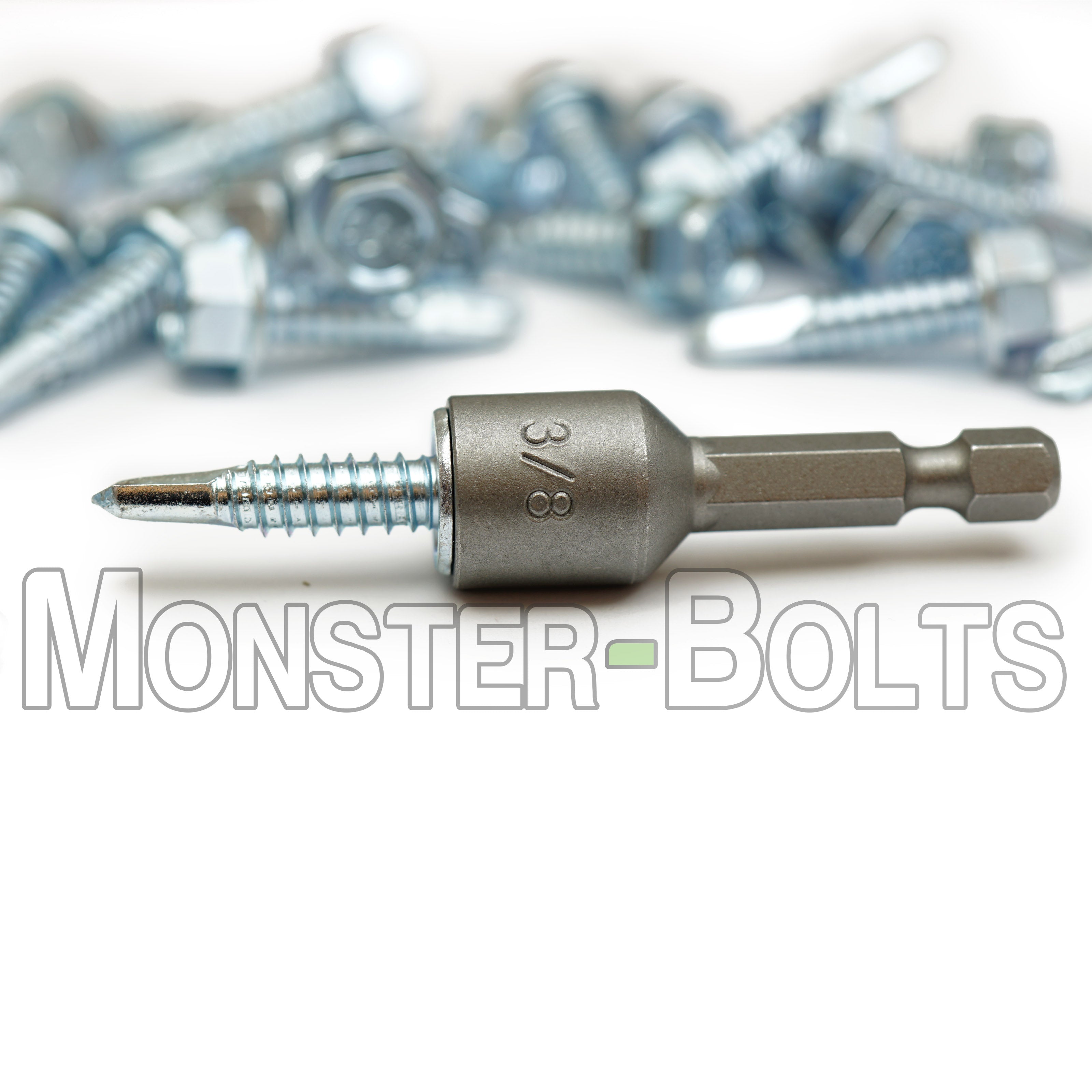 3/8" Magnetic Nutsetters, 1/4" Hex Power Shank w/ Industrial Grade Magnet - Monster Bolts