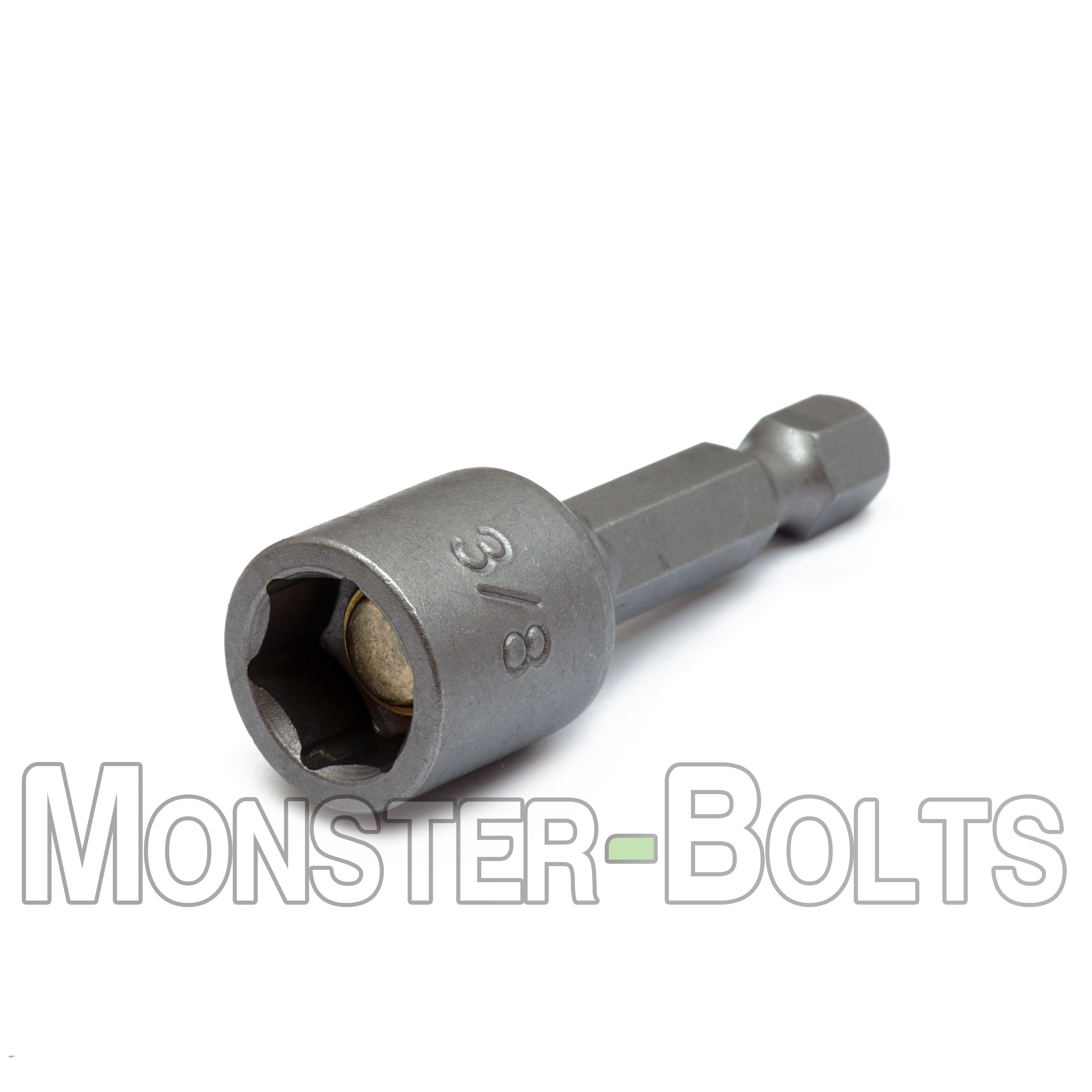 3/8" Magnetic Nutsetters, 1/4" Hex Power Shank w/ Industrial Grade Magnet - Monster Bolts