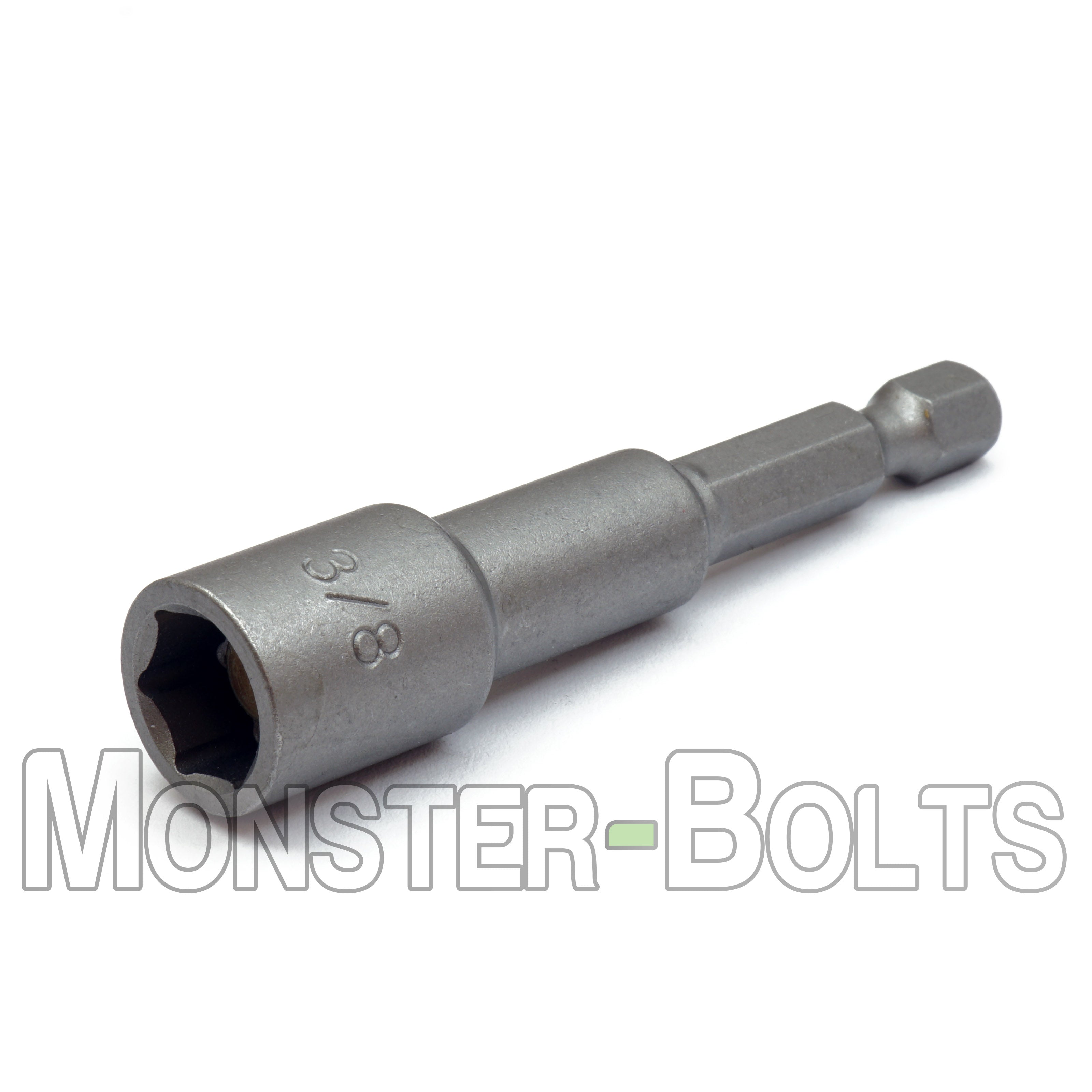 3/8" Magnetic Nutsetters, 1/4" Hex Power Shank w/ Industrial Grade Magnet - Monster Bolts