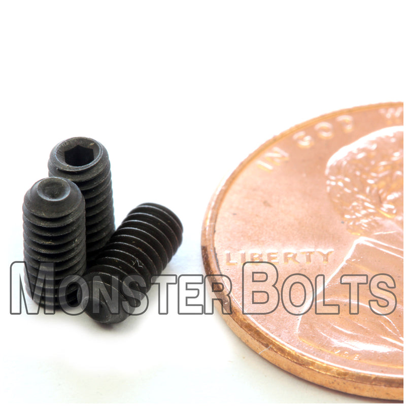 #4-48 Socket Set screws Cup Point, Alloy Steel with Black Oxide, Fine Thread