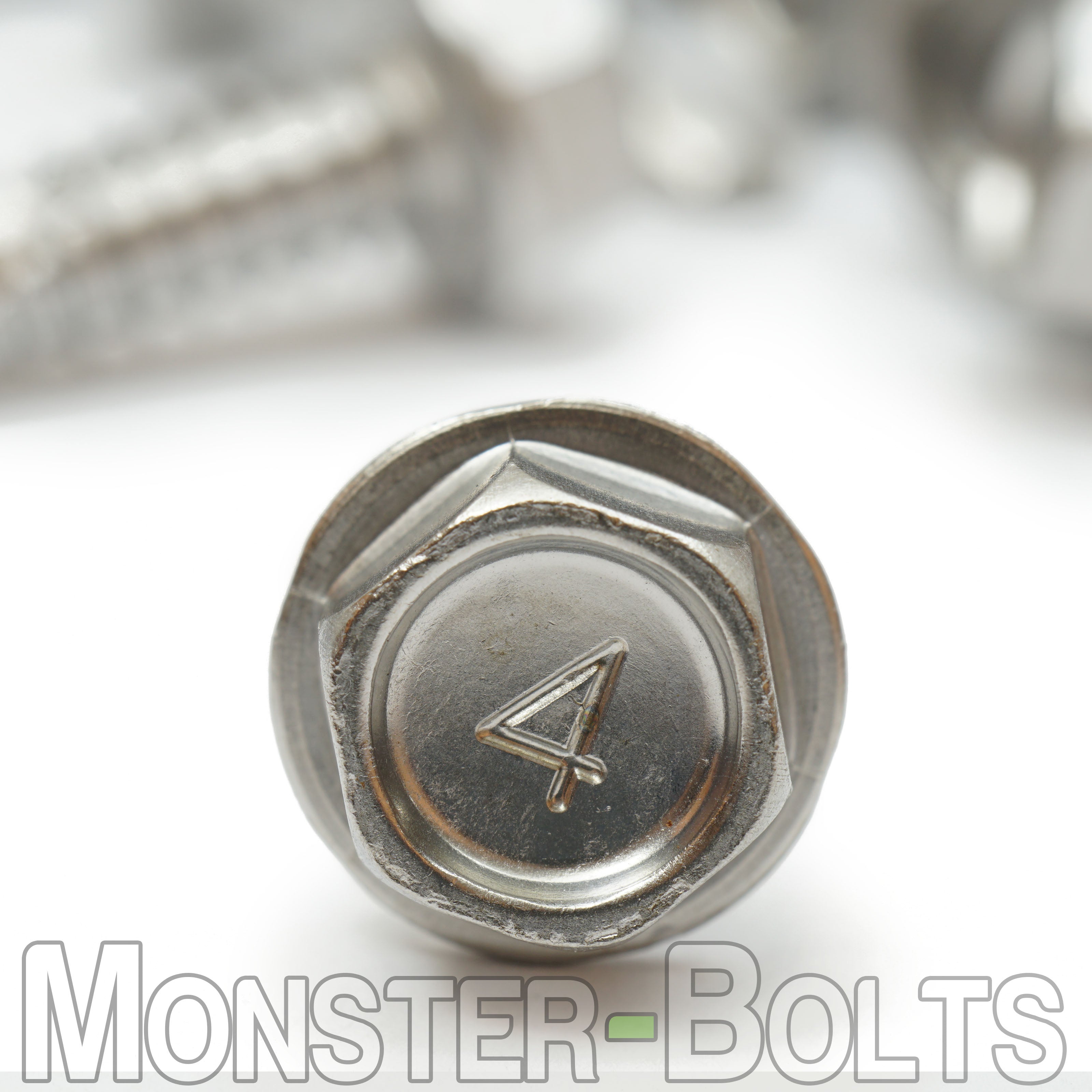 #14 (1/4") Hardened Stainless Steel Tek Screws - Indent HWH Hex Washer Head Unsloted, #3 Point Self Drilling - Monster Bolts