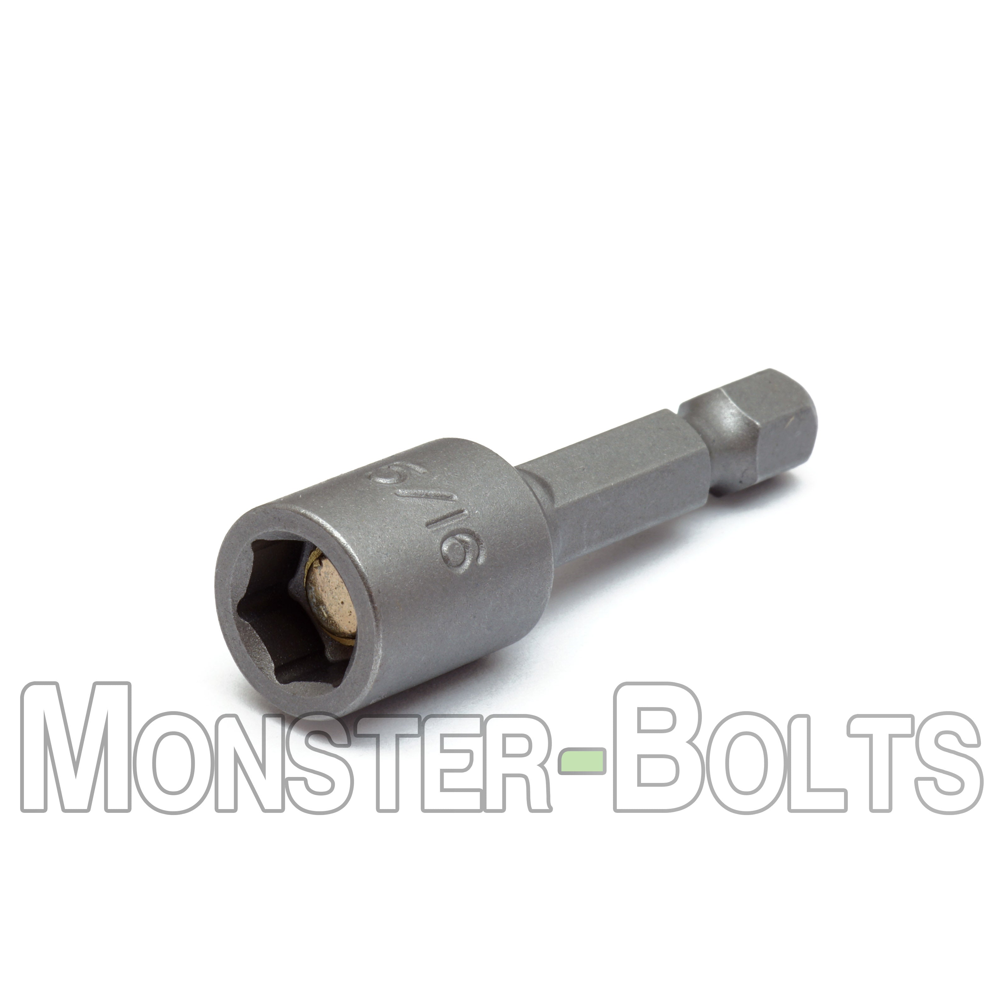 5/16" Magnetic Nutsetters, 1/4" Hex Power Shank w/ Industrial Grade Magnet - Monster Bolts