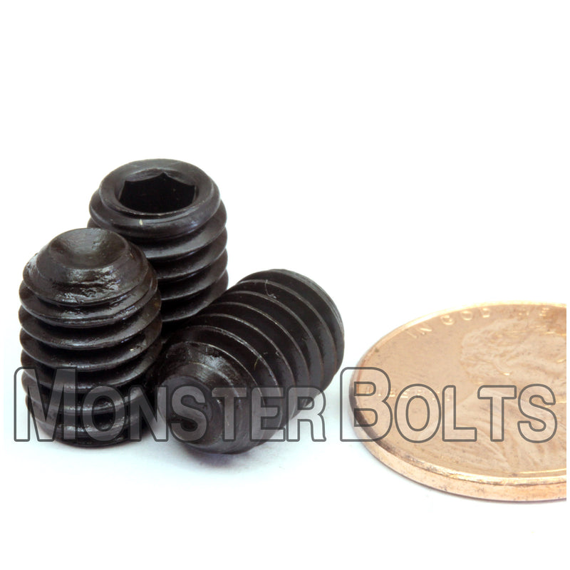 5/16-18 x 7/16" Cup point socket set screws, alloy steel black oxide