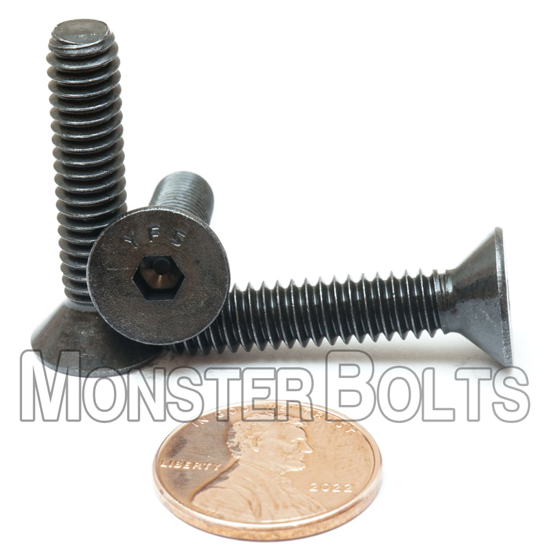 1/4"-20 Flat Head Socket Cap screws, Alloy Steel with Black Oxide