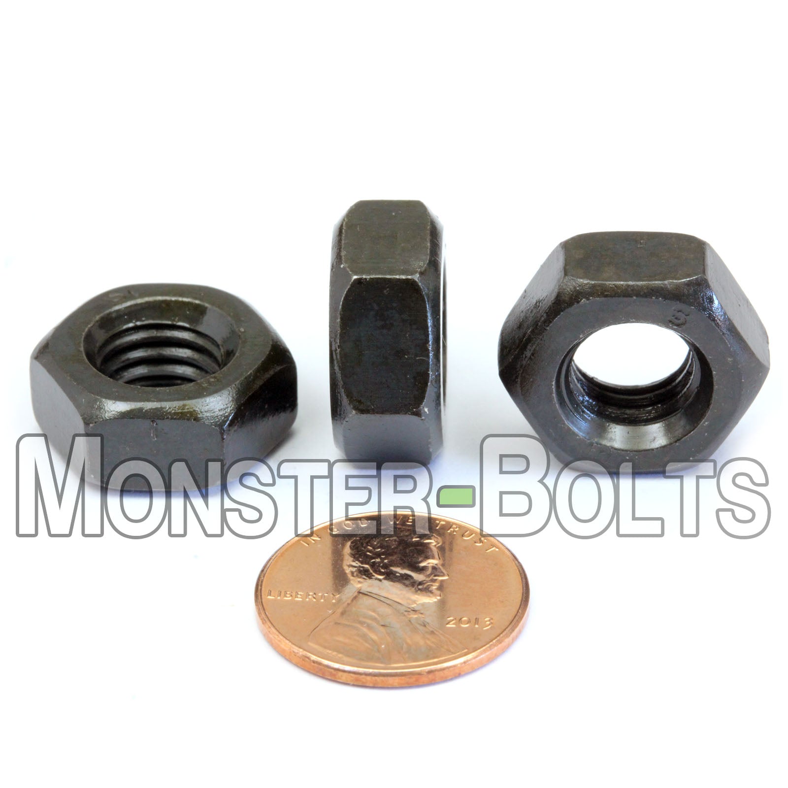 Hex Nuts - Metric DIN 934 Steel w/ plain finish - Monster Bolts