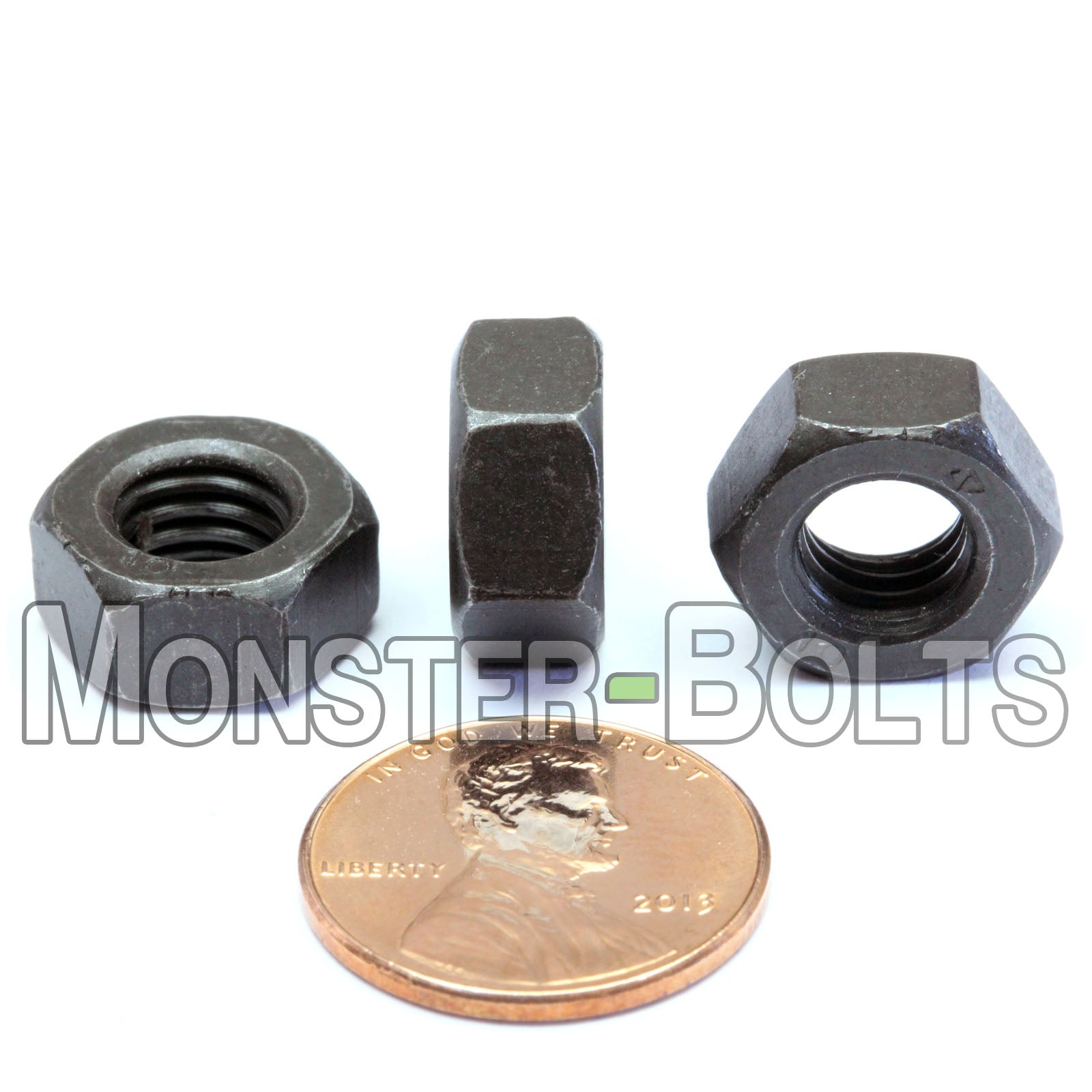 Hex Nuts - Metric DIN 934 Steel w/ plain finish - Monster Bolts