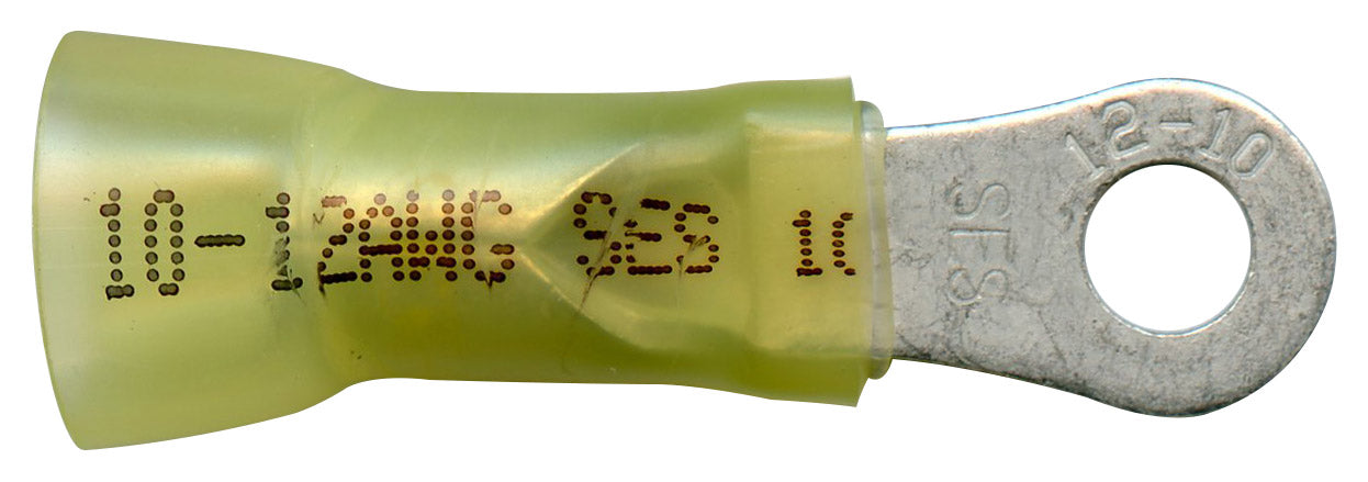 NSPA Krimpa-Seal Long Neck Ring Terminal – Yellow (12-10 AWG)