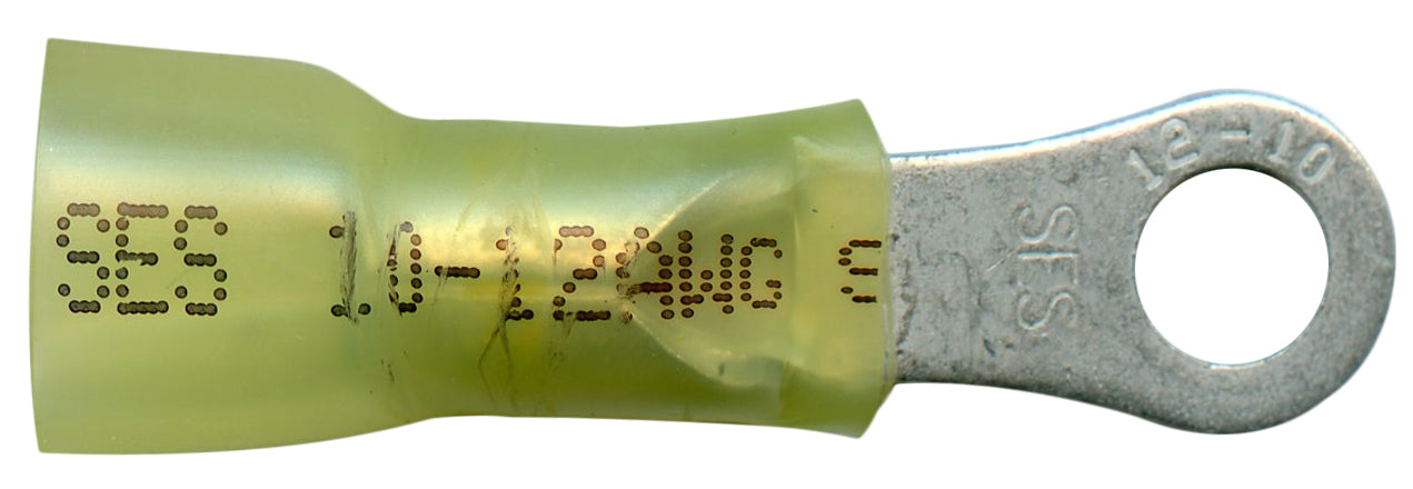 NSPA Krimpa-Seal Long Neck Ring Terminal – Yellow (12-10 AWG)
