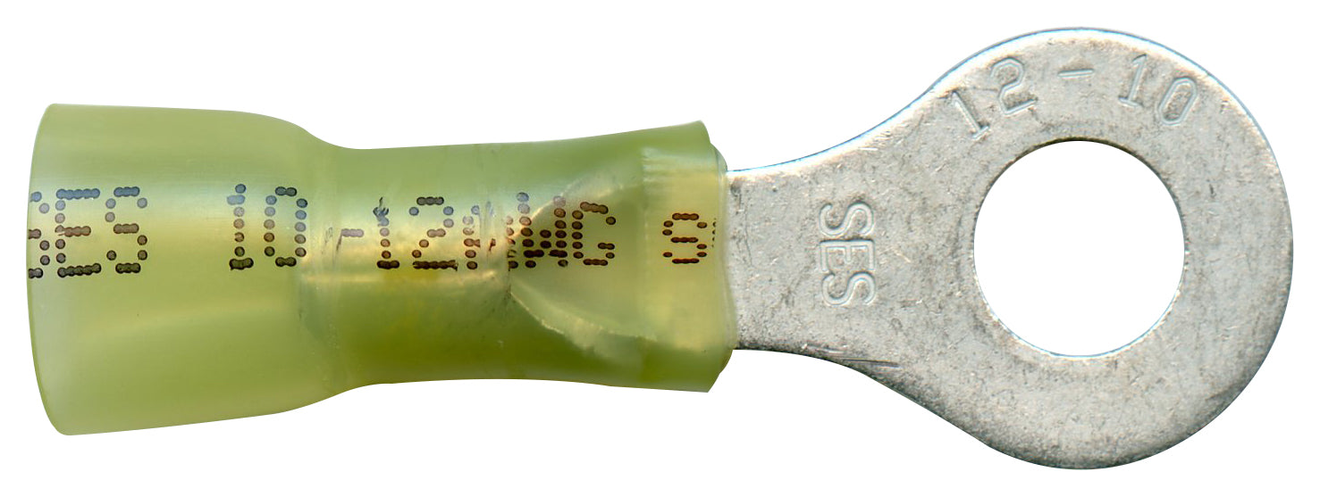 NSPA Krimpa-Seal Long Neck Ring Terminal – Yellow (12-10 AWG)