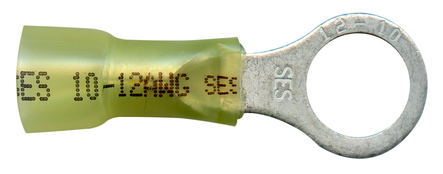 NSPA Krimpa-Seal Long Neck Ring Terminal – Yellow (12-10 AWG)