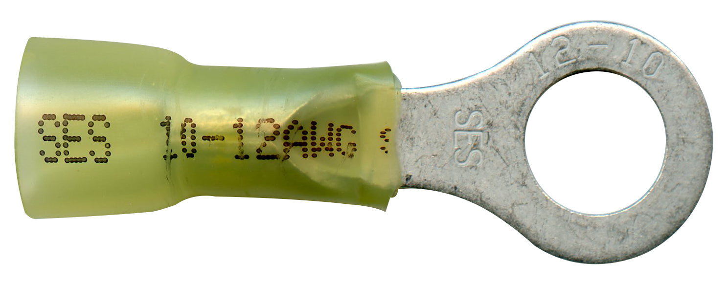 NSPA Krimpa-Seal Long Neck Ring Terminal – Yellow (12-10 AWG)