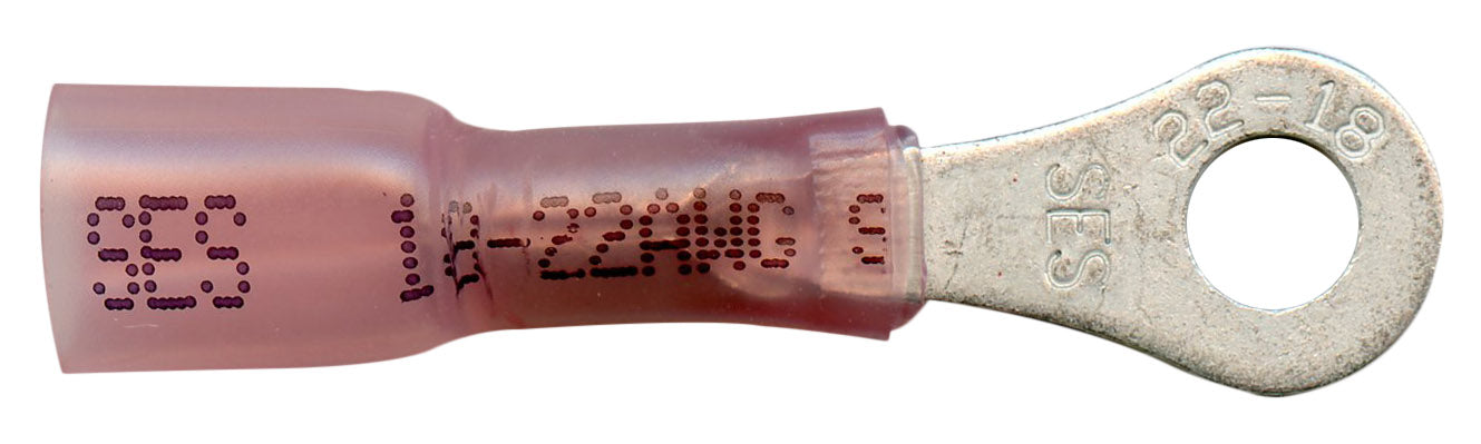 NSPA Krimpa-Seal Long Neck Ring Terminal – Red (22-18 AWG)