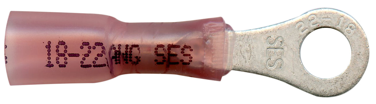 NSPA Krimpa-Seal Long Neck Ring Terminal – Red (22-18 AWG)