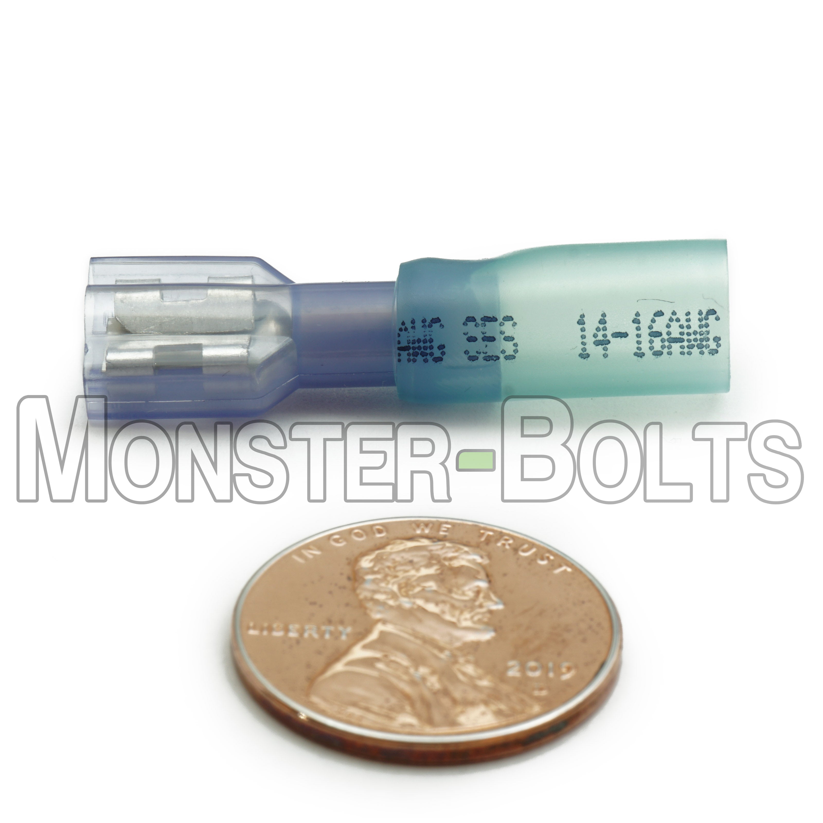 SES Krimpa-Seal Sealed Fully Insulated Female Quick Slide, Slip on Crimp Connector, 16-14 AWG, 2 Hump - Monster Bolts