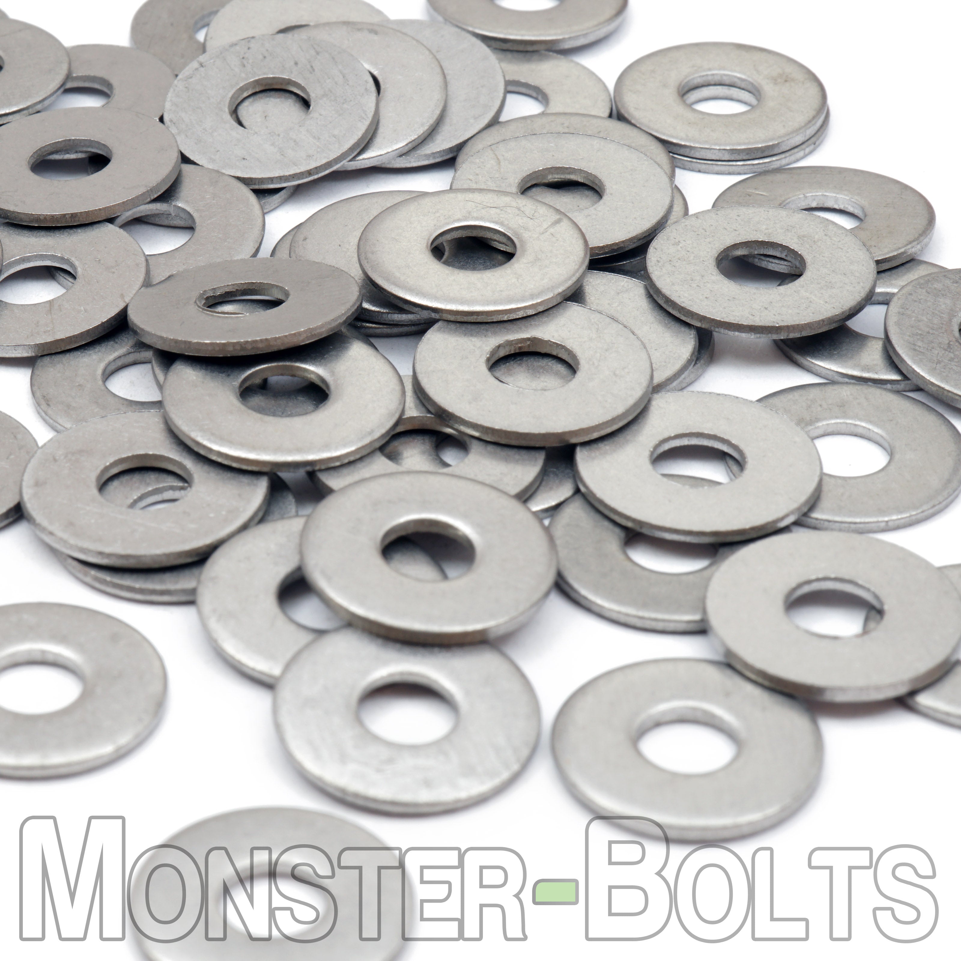 Metric Fender Washer - Stainless Steel DIN 9021, 18-8 / A2 - Monster Bolts