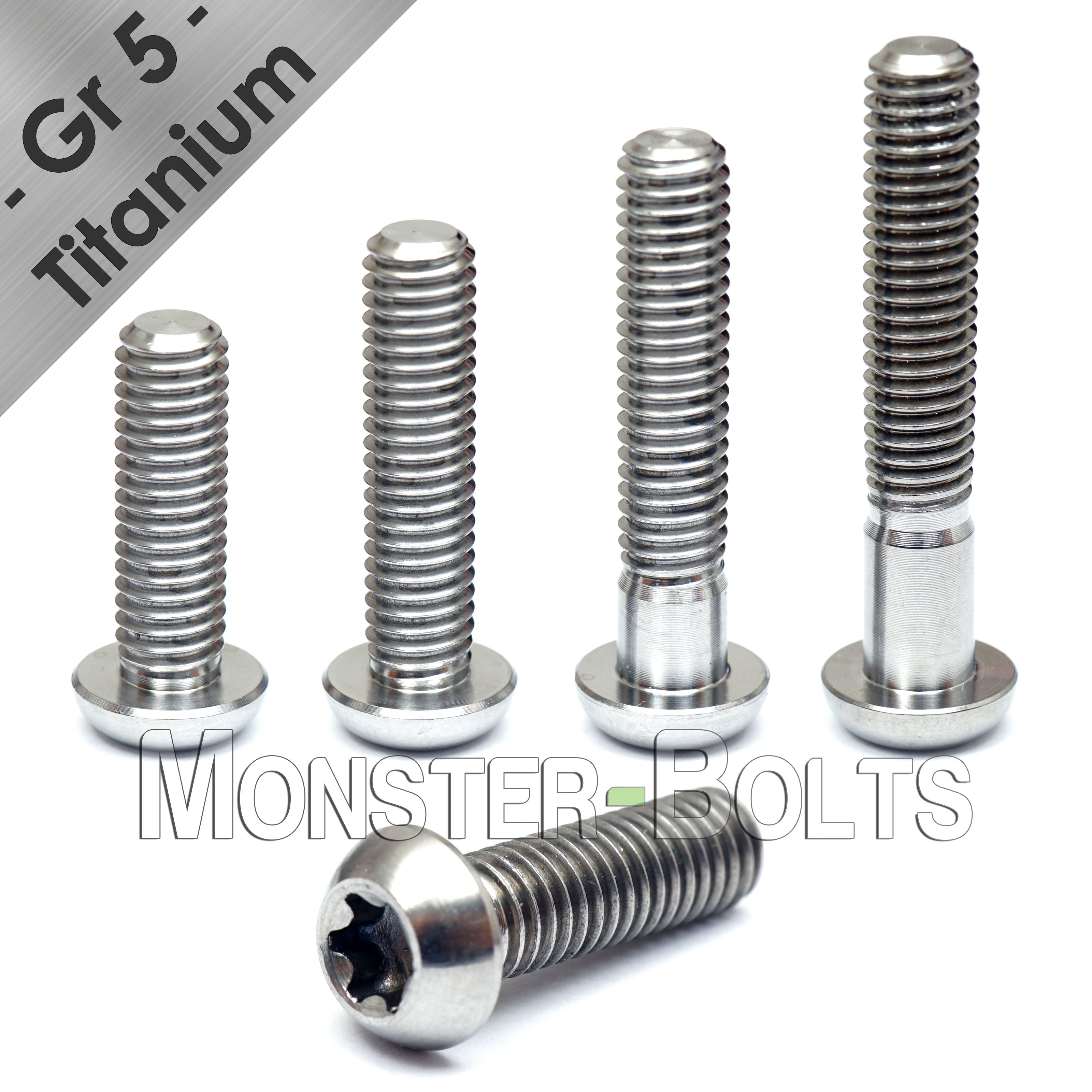 Premium Titanium 2-56 3/16 outlet Button Head Screws / Torx T8 / Titanium Grade 5 USA Import - 12x Screws