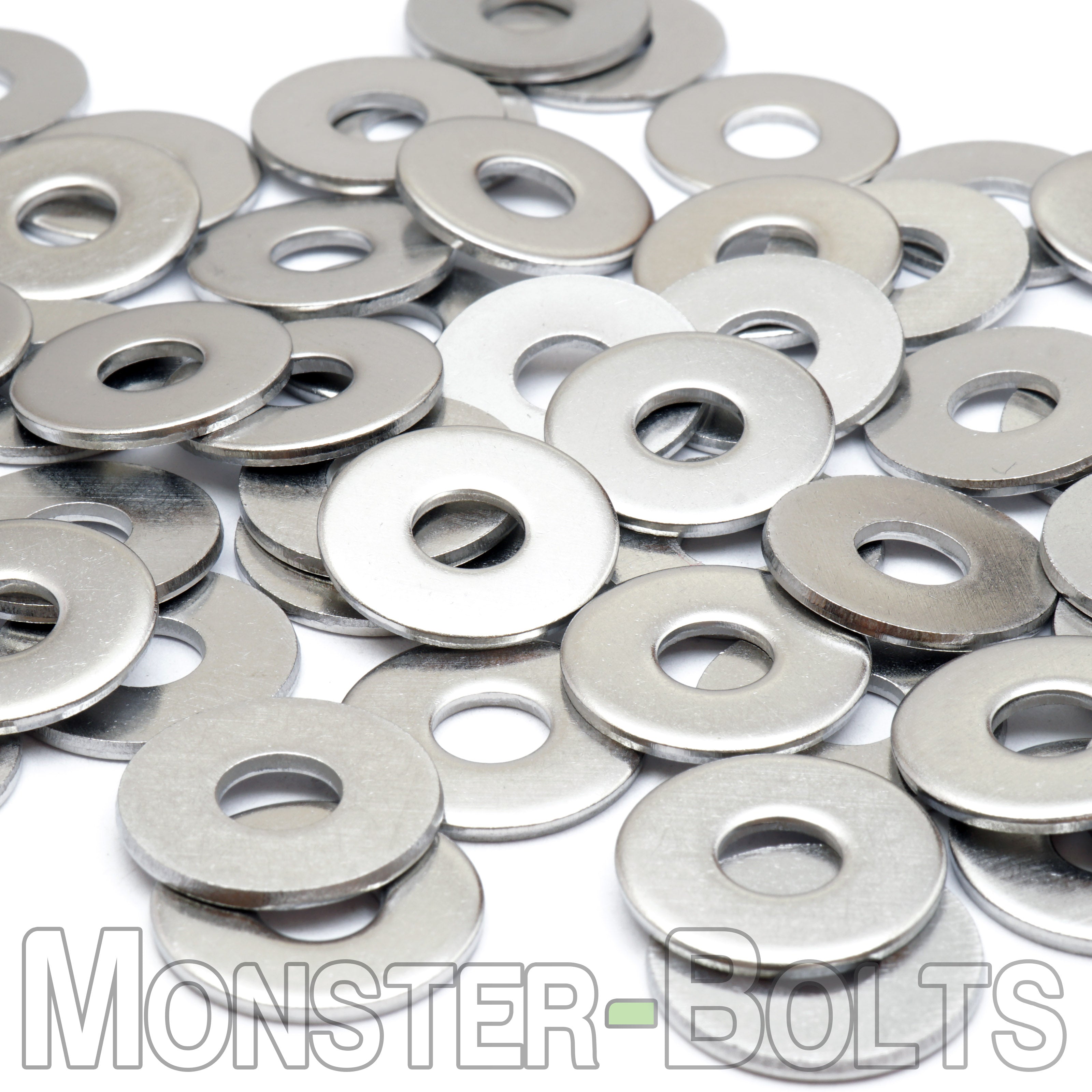 Metric Fender Washer - Stainless Steel DIN 9021, 18-8 / A2 - Monster Bolts