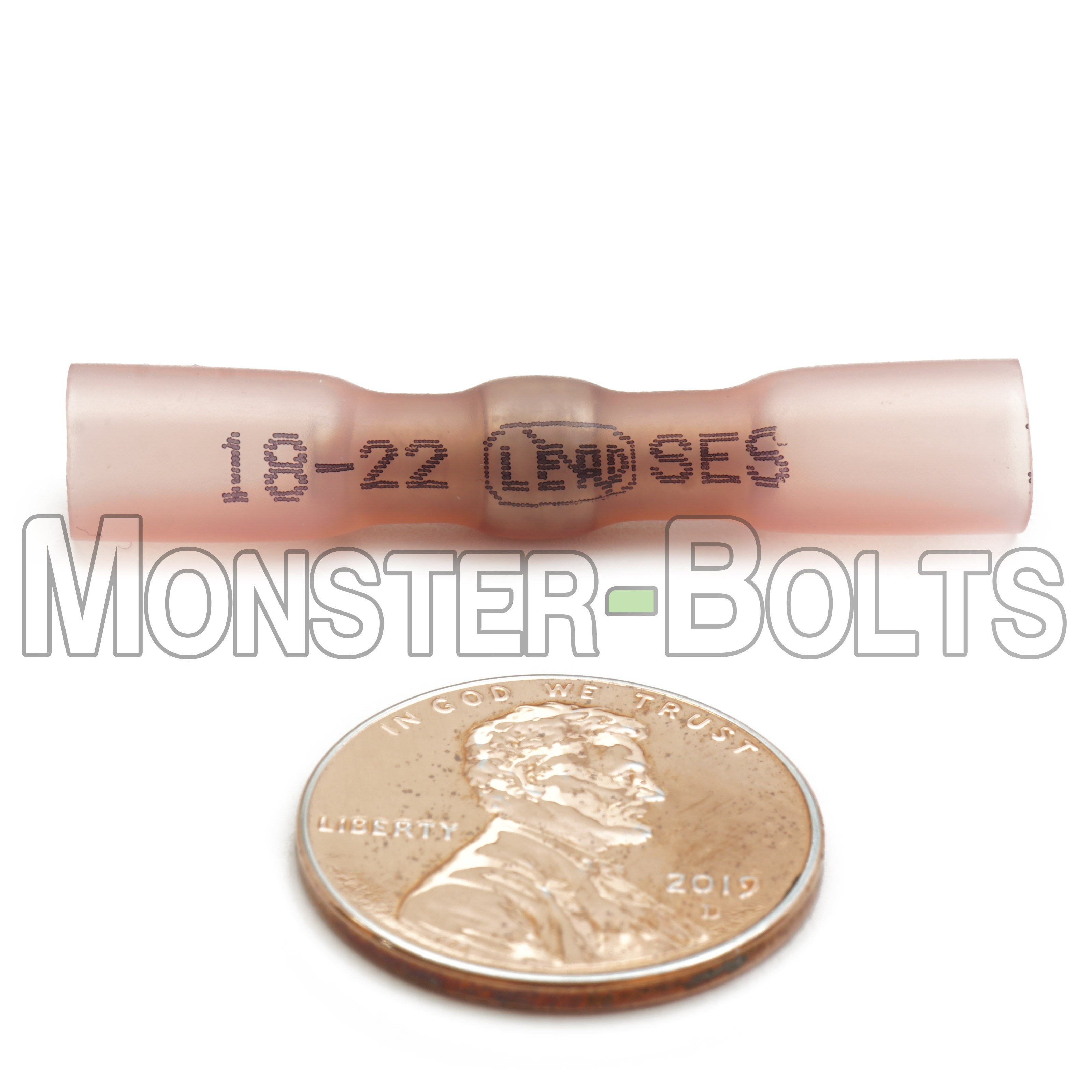 SES MultiLink Waterproof Crimp and Solder Butt Connectors, Red, 22-18 AWG - Lead Free - Monster Bolts