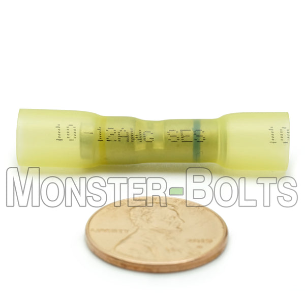 SES Krimpa-Seal Waterproof Crimp Step Down Butt Connectors, Yellow 16-14 to 12-10 AWG. - Monster Bolts