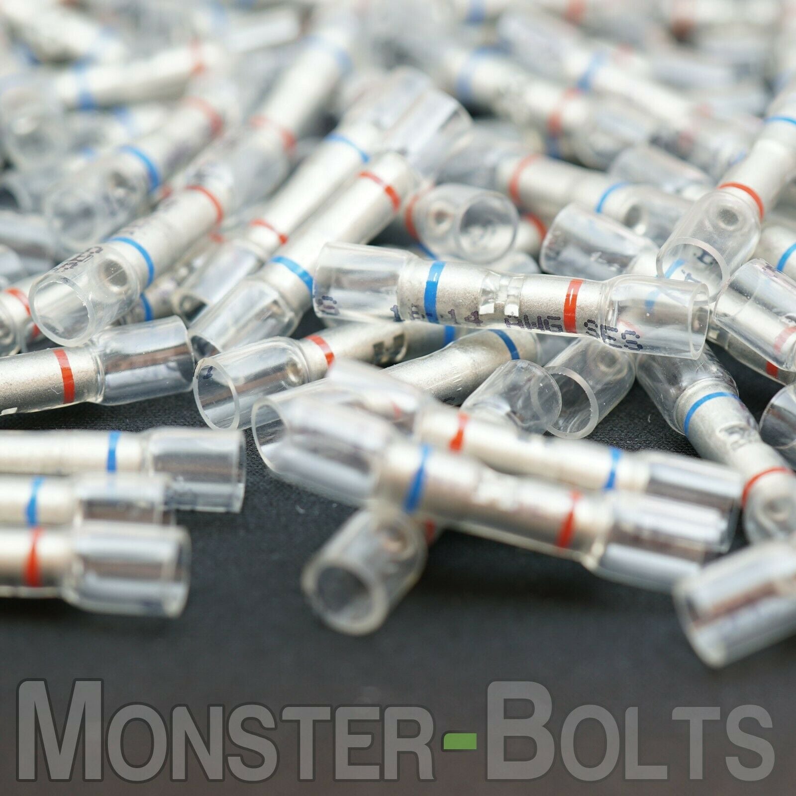 SES OptiSeal Waterproof Crimp Step Down Butt Connectors, Red/Blue, 22-18 to 16-14 AWG - Monster Bolts