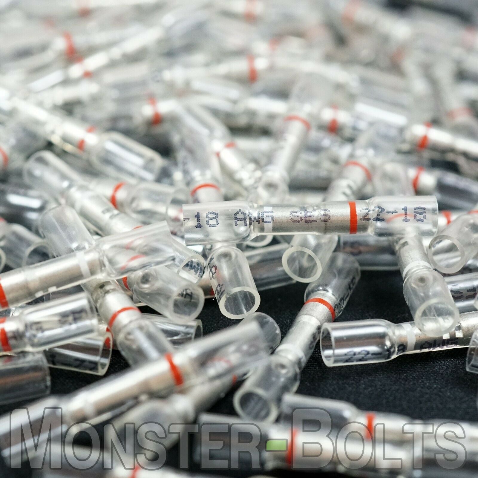 SES OptiSeal Waterproof Crimp Step Down Butt Connectors, White/Red, 22-24 to 22-18 AWG - Monster Bolts