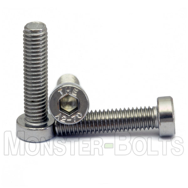 M5 Low Head Socket Cap screws, 18-8 Stainless Steel A2 - Monster Bolts