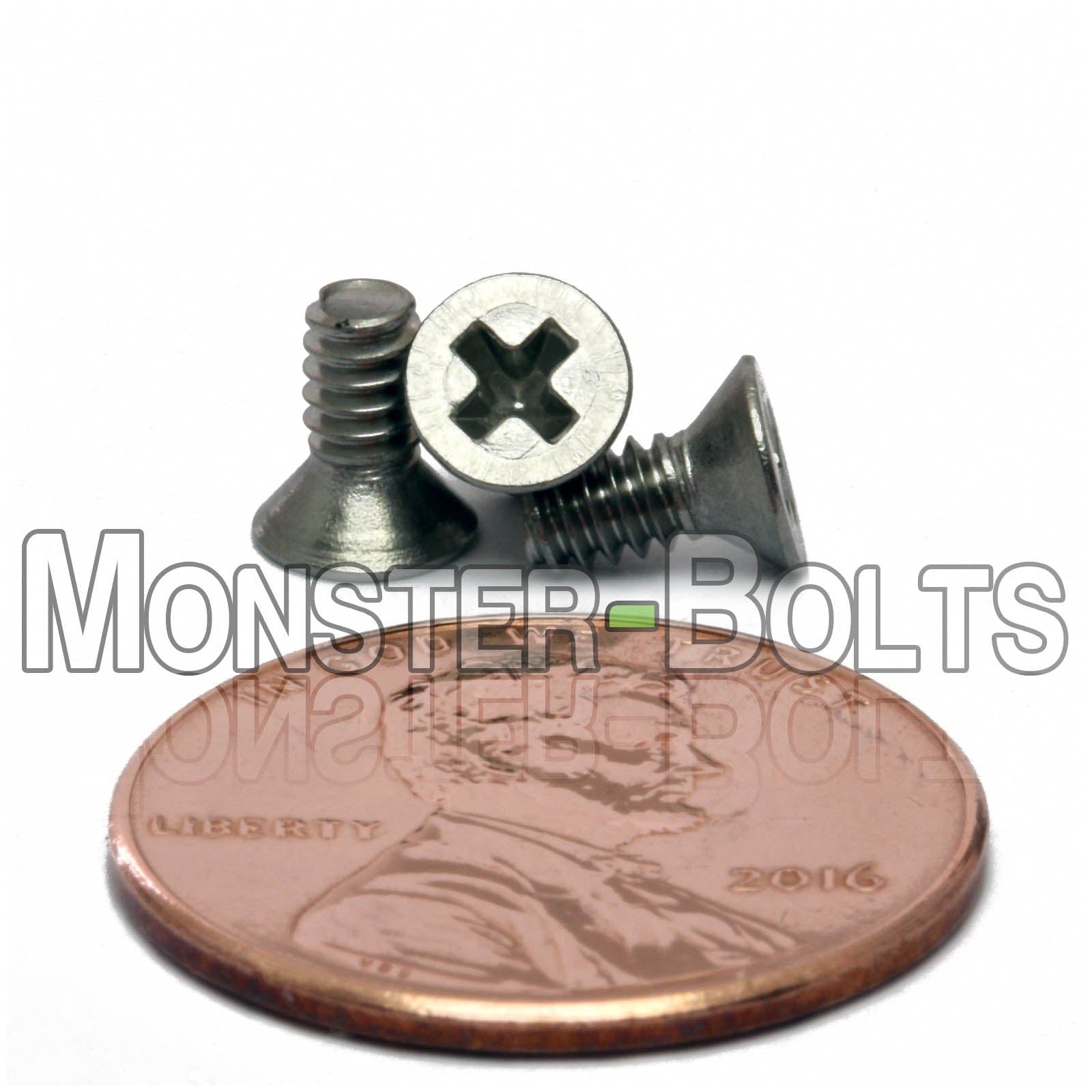 Stainless Steel #4-40 x 1/4" phillips flat head machine screw.