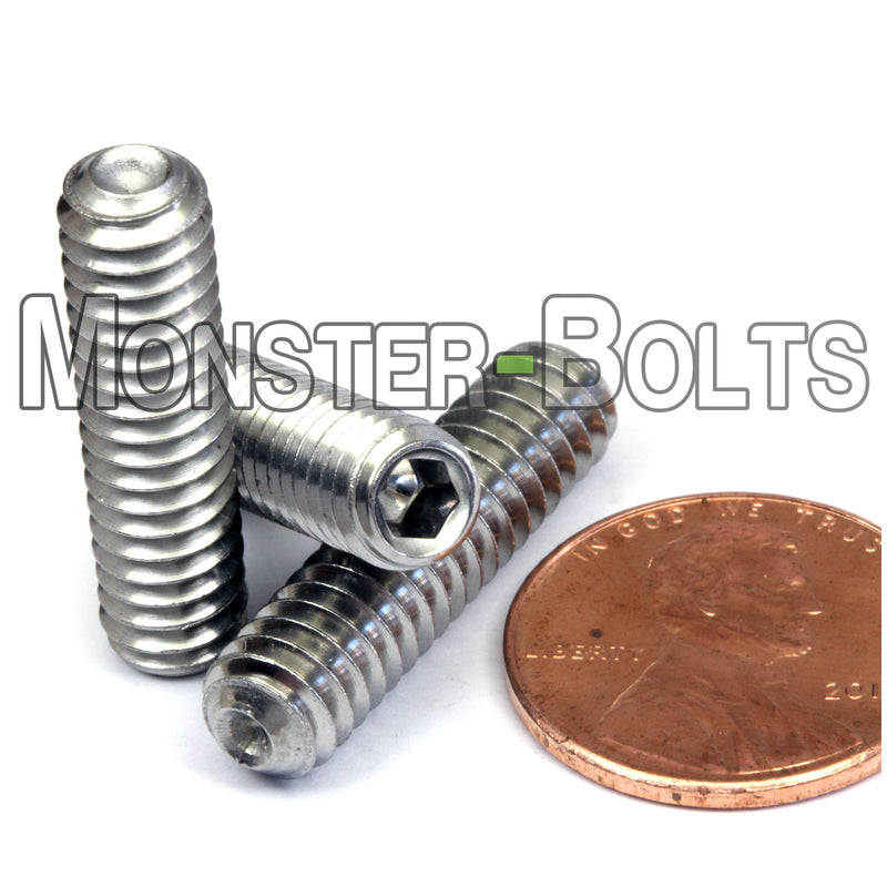 Stainless Steel 1/4-20 x 1" Allen key Cup Point set screws