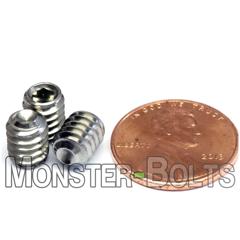 Stainless Steel 1/4-20 x 5/16" Cup point socket set screws