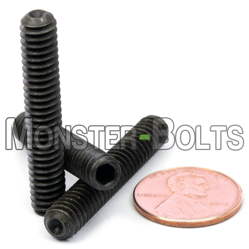 Black 1/4-20 x 1-1/2" Allen key Cup Point set screws