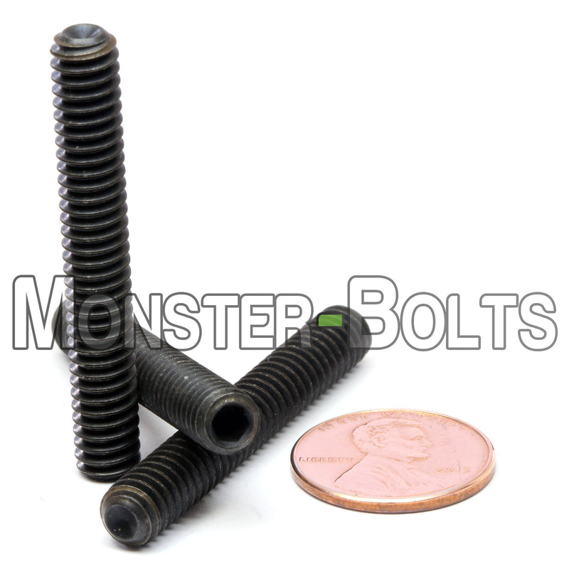 Black 1/4-20 x 1-3/4" Cup point socket set screws
