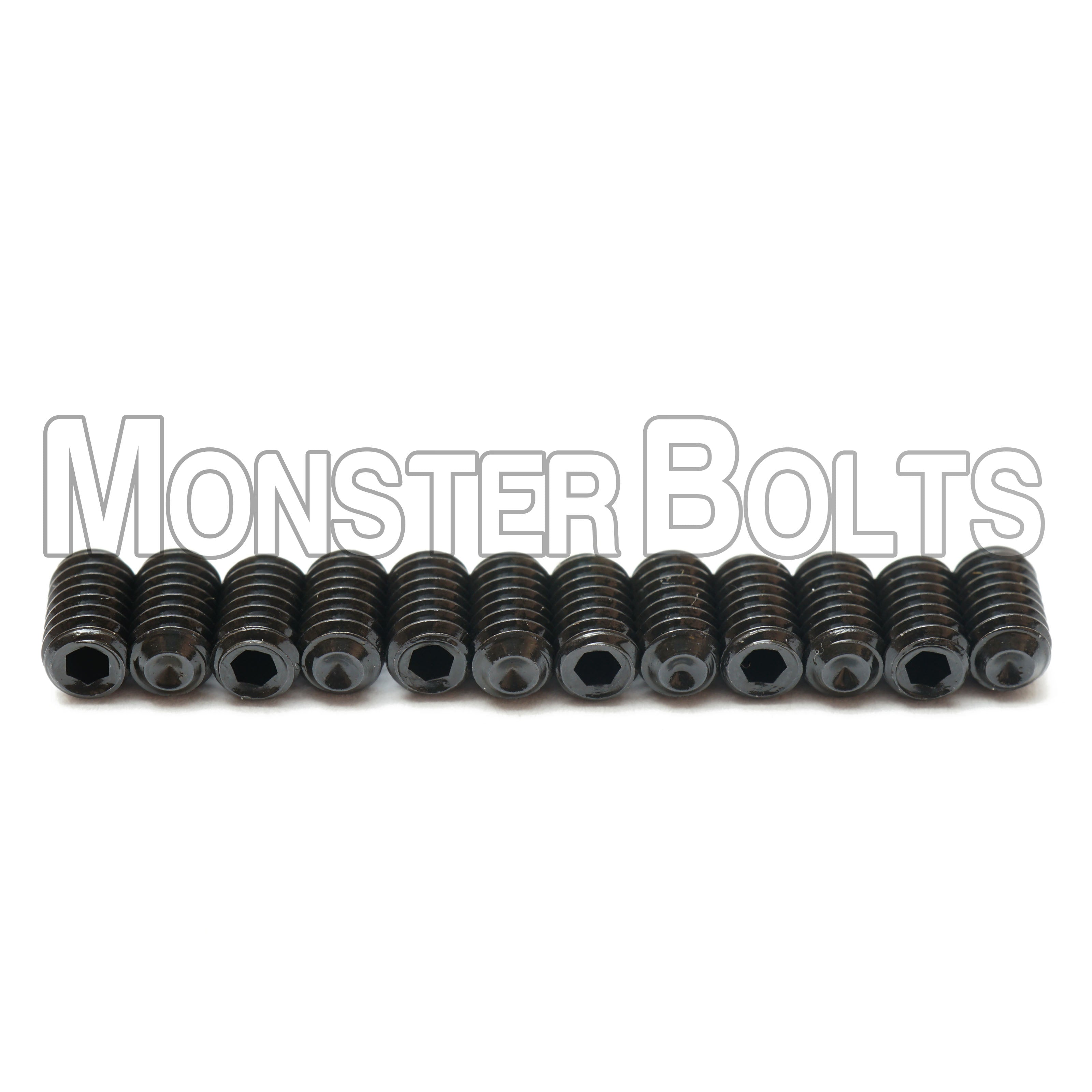 (12) Black #4-48 Fine Thread Guitar Screws for Bridge Saddle Height Adjustment, For American made Fender Stratocaster 2008 and newer