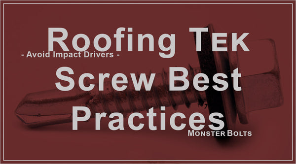 Metal Roofing screw best practices
