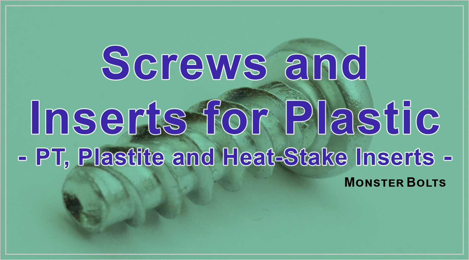 Screws & Inserts for Thermoplastic Parts