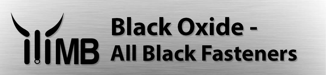 Black Bolts, screws, nuts and washers. US and Metric sizes.