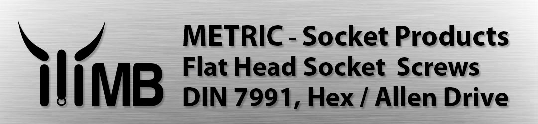 Metric Flat Head Socket Cap Screws available in either Alloy steel or Stainless