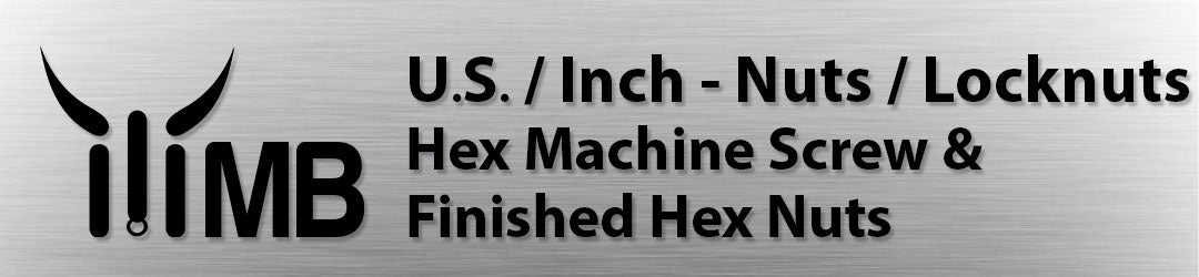 Inch - Hex Machine screw nuts, Finished Hex Nuts