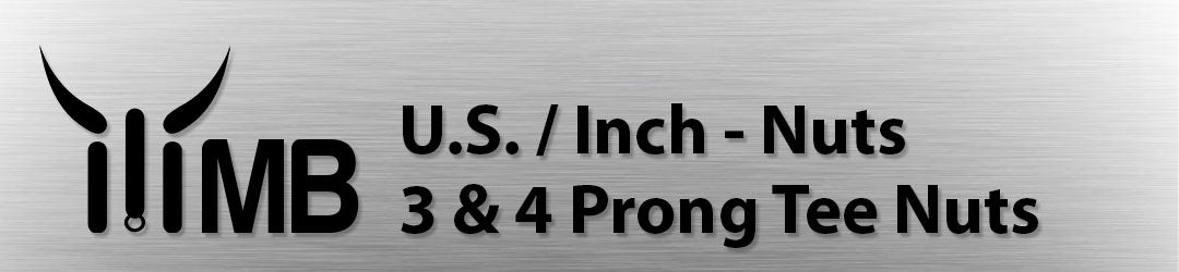 Inch - 3 and 4 prong Tee Nuts