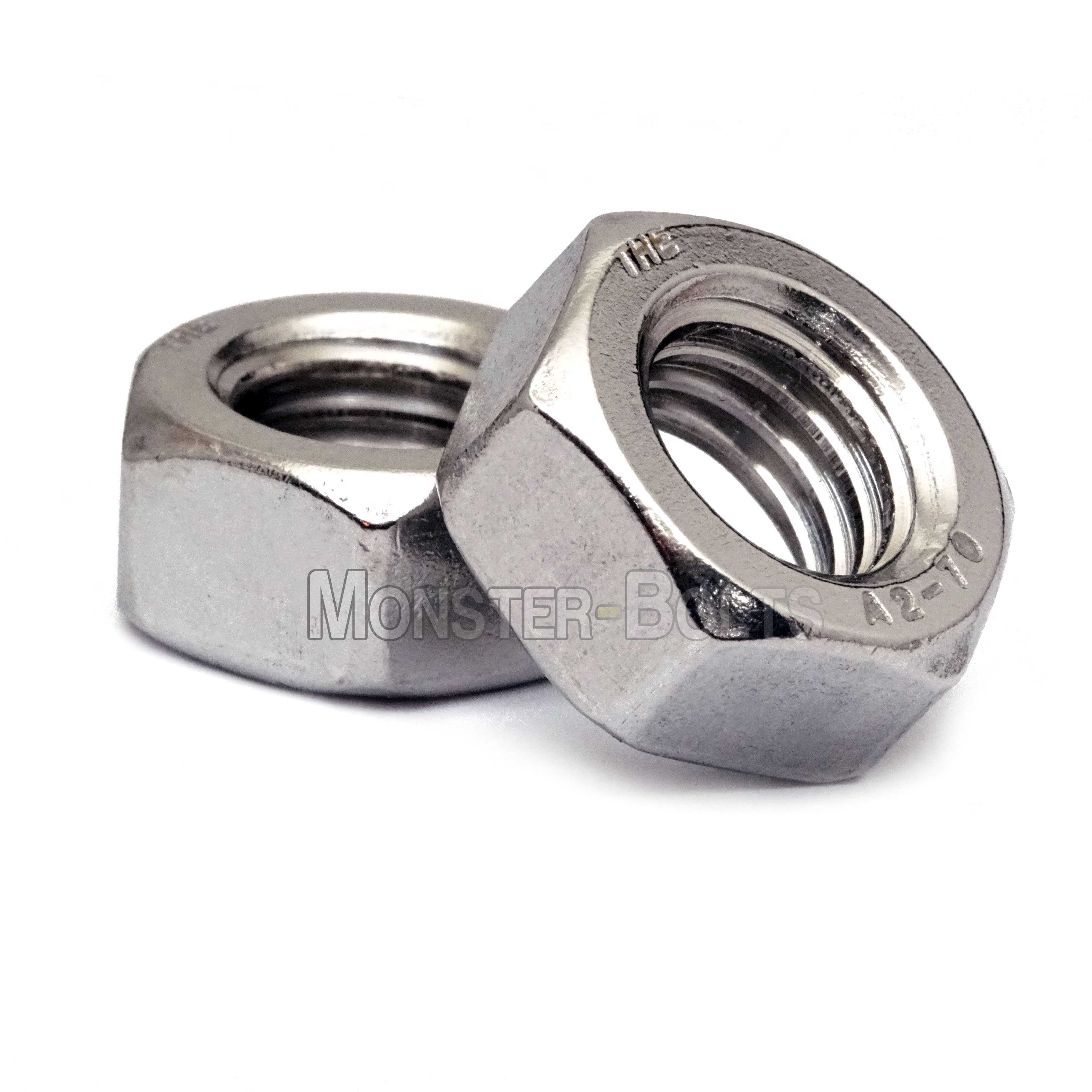 US or Inch sized Nuts and Washers in both Steel and Stainless.  Sold by MonsterBolts