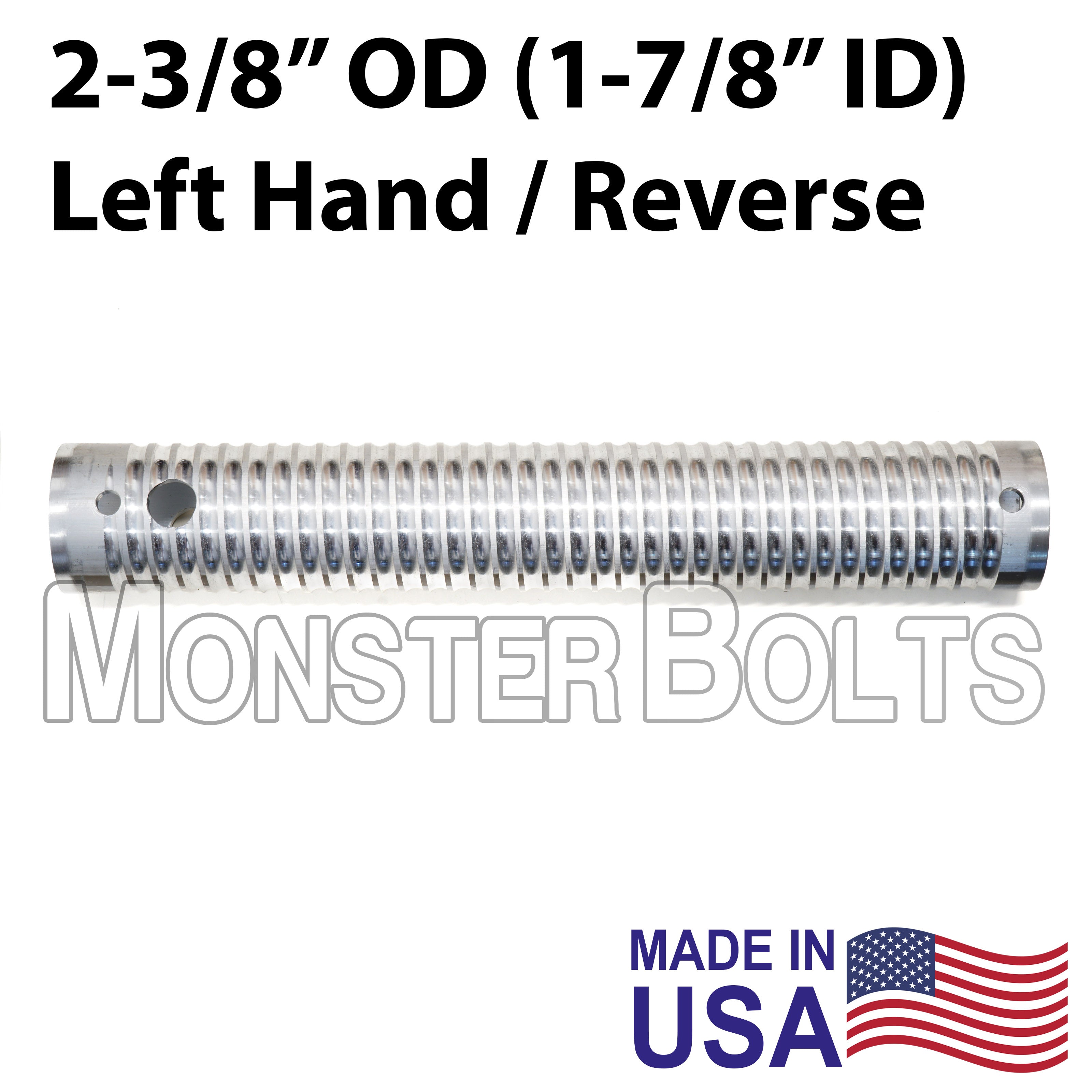 Single-Direction Cable Winder — Left Hand 2-3/8″ OD Solid, Aluminum (Side-Mounted Boat-Lift Drive Pipes)