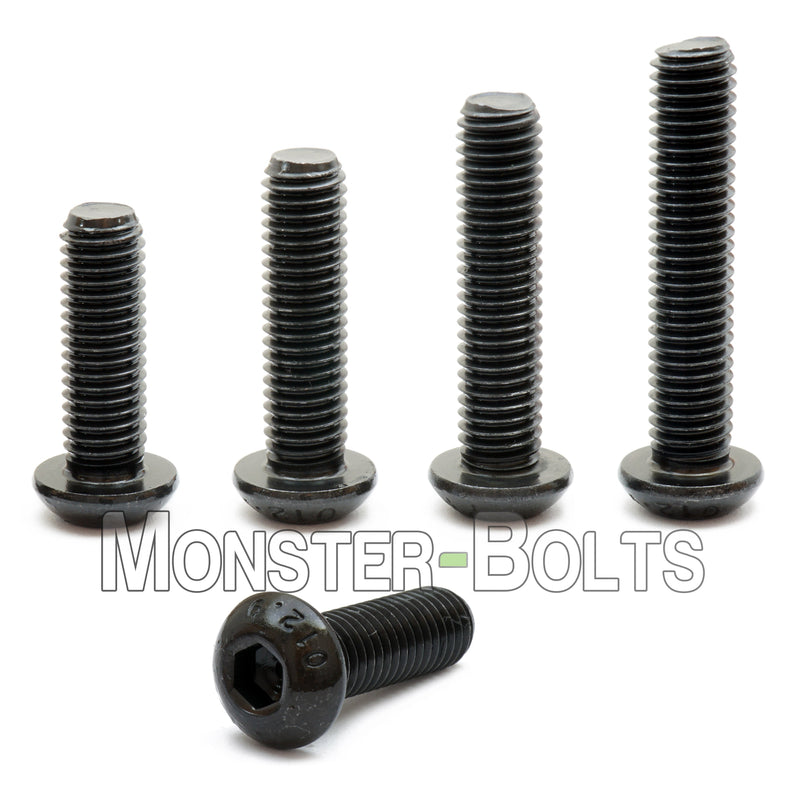 BULK #10-24 Button Head Socket Cap screws, Alloy Steel with Black Oxide