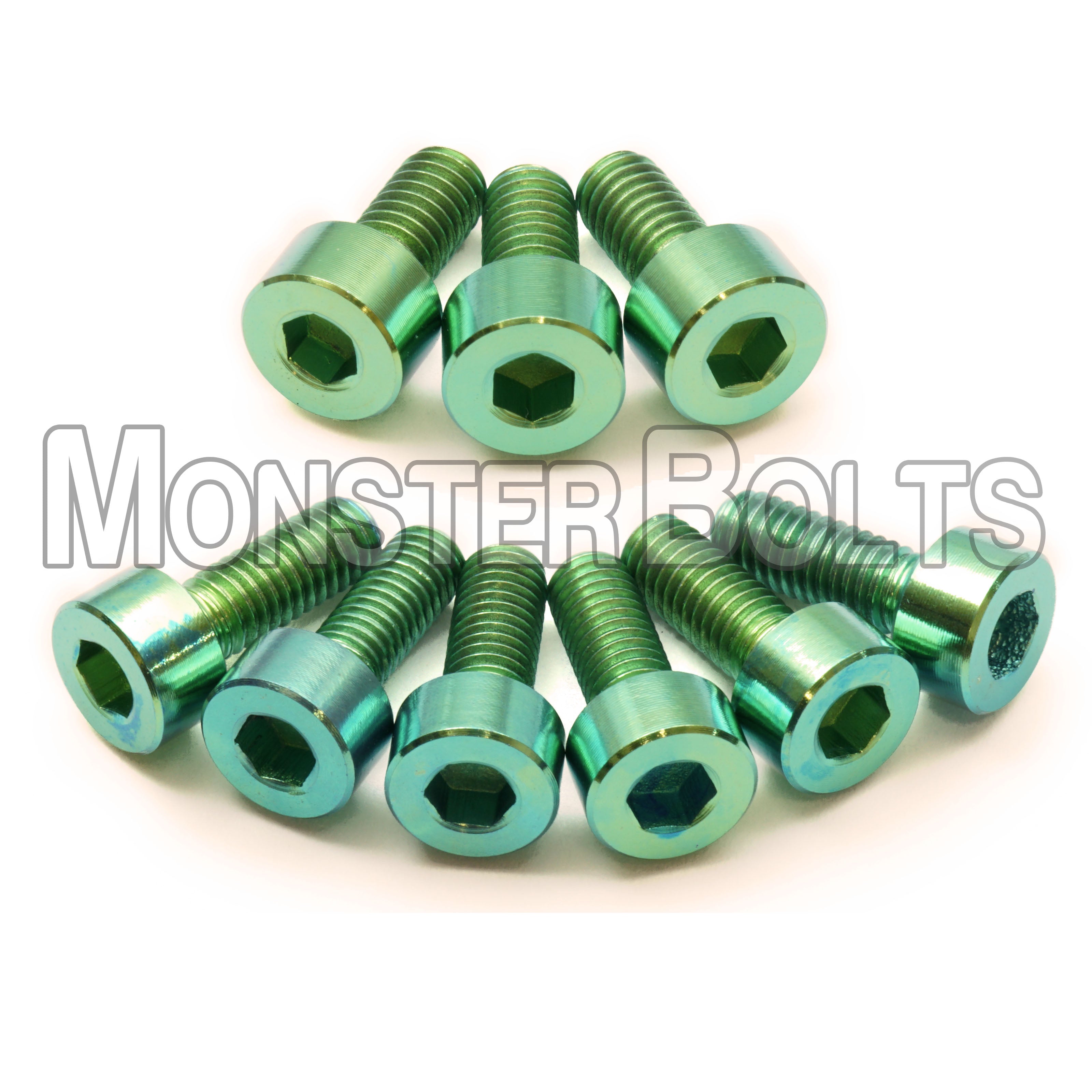 Guitar Locking Nut and Saddle Intonation Screws, Green Anodized Titanium - Floyd Rose Tremolo