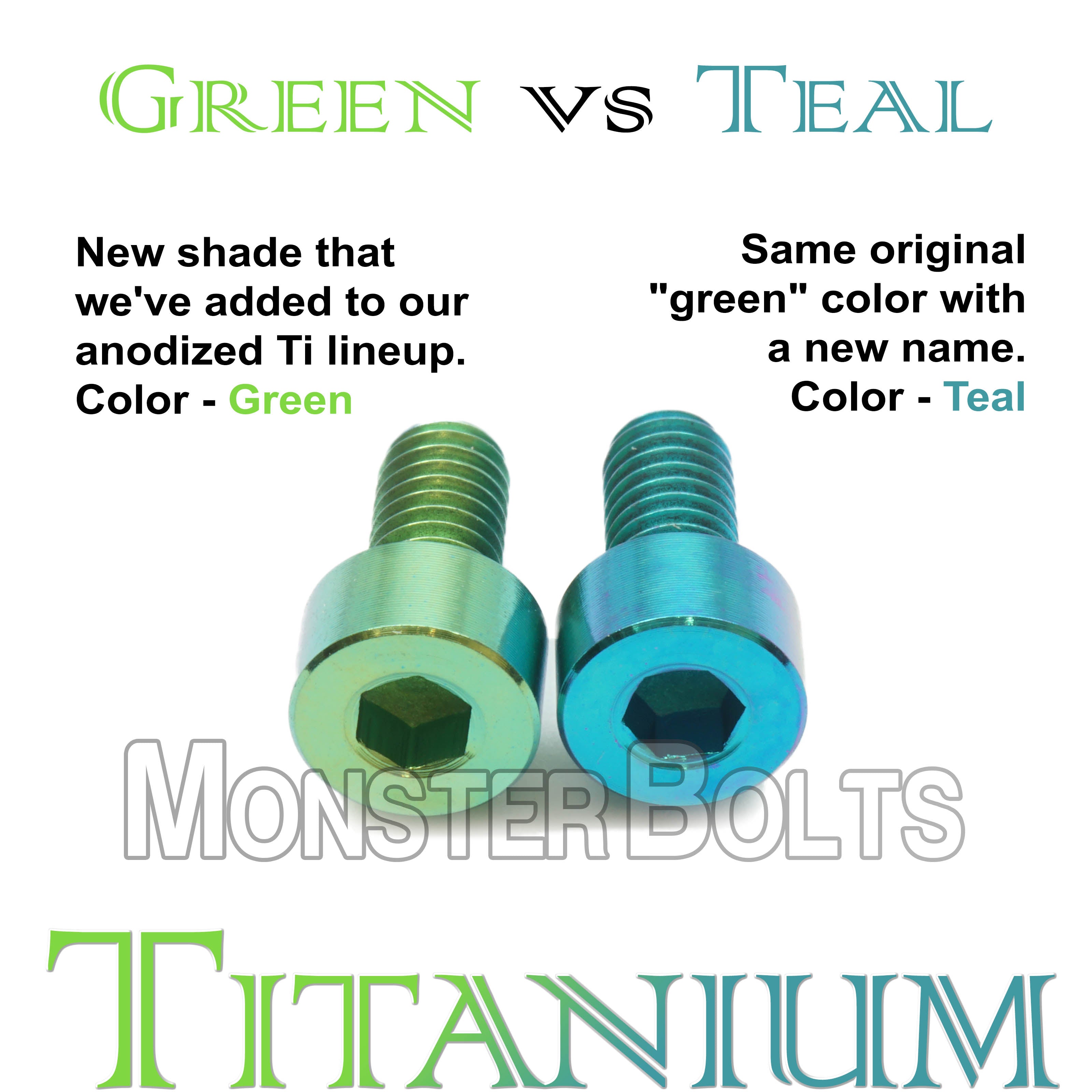 Titanium Guitar Locking Nut Screws, Green Anodized - Floyd Rose Tremol