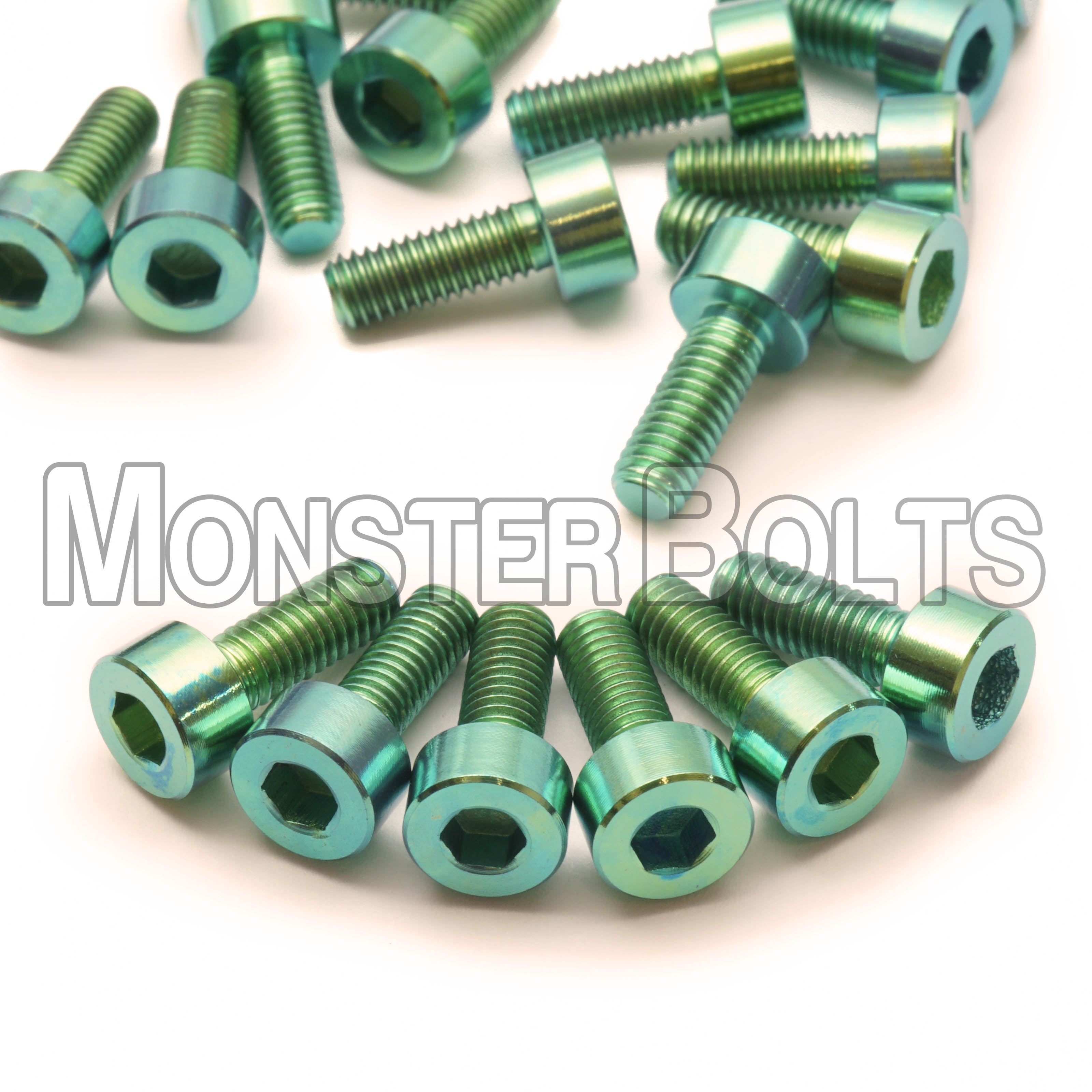 Green Anodized Titanium, Guitar Saddle Intonation Screws - Floyd Rose Tremolo