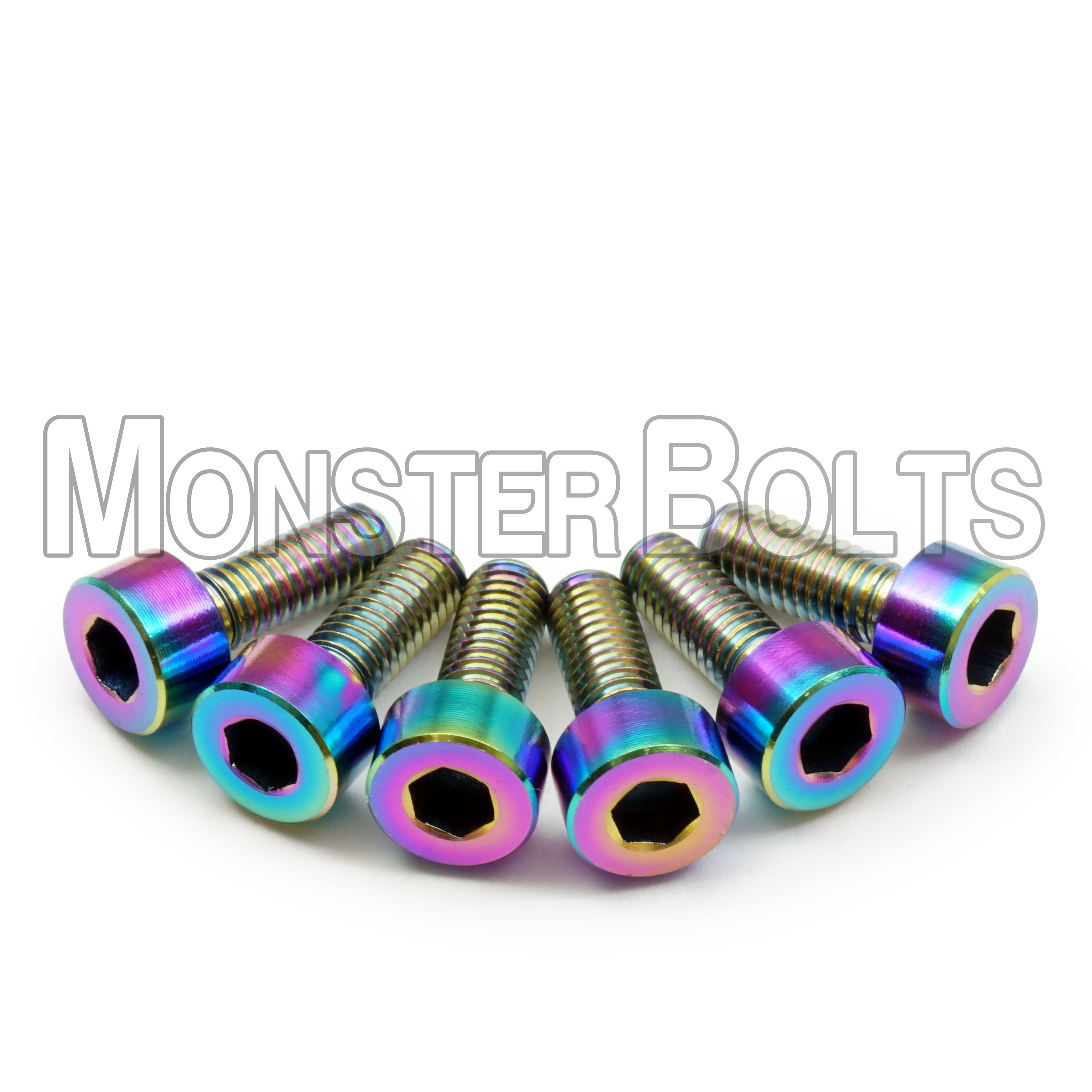 Oil Slick Anodized Titanium, Guitar Saddle Intonation Screws - Floyd Rose Tremolo